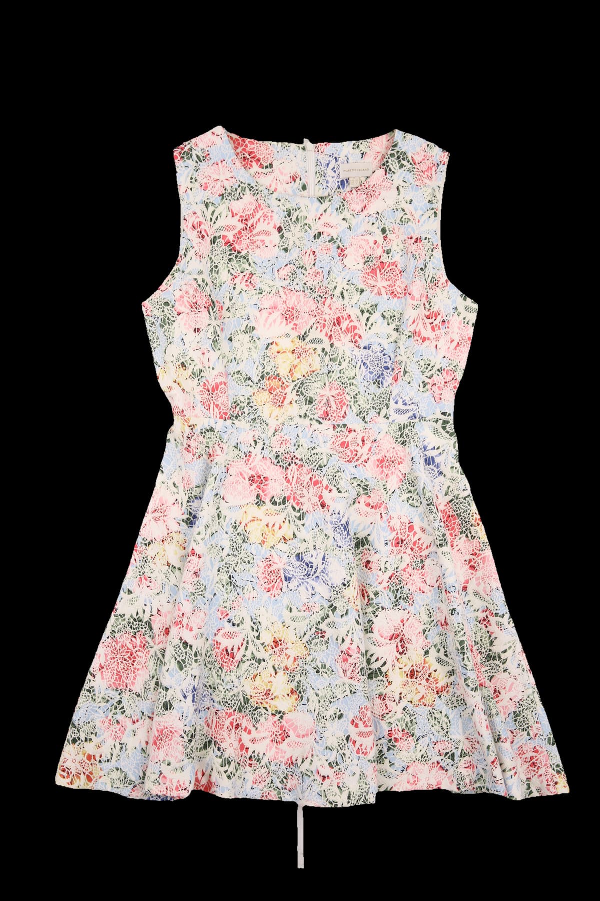 플라워 패턴 민소매 원피스