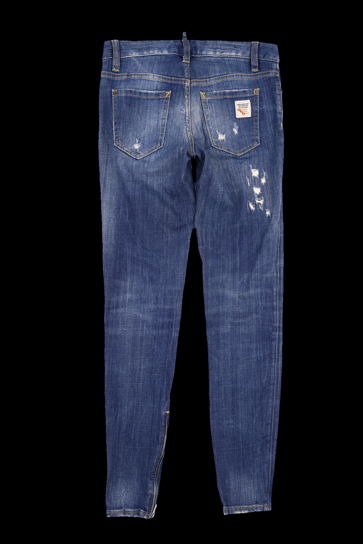 슬림 찢청 워싱 데님