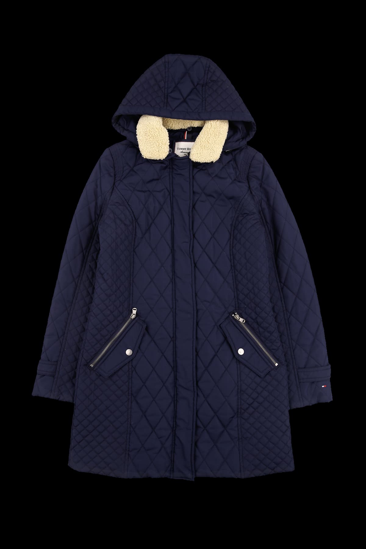 퀼팅 패턴 집업 점퍼