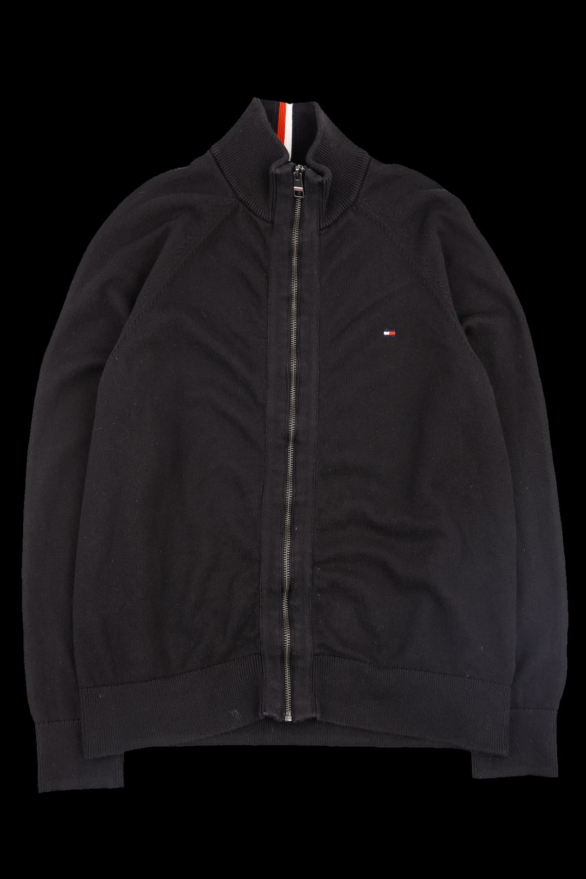 로고 하프넥 집업 가디건