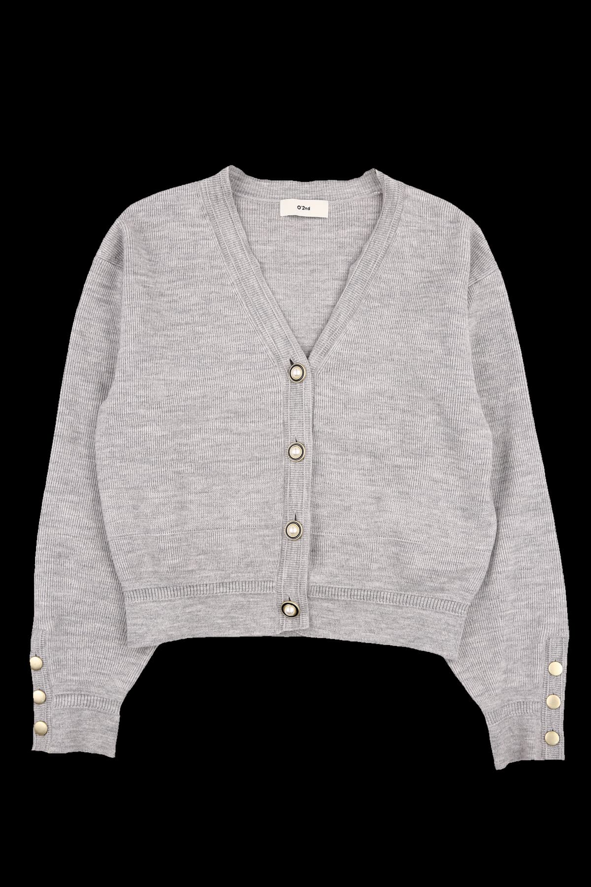 펄 버튼 울 가디건