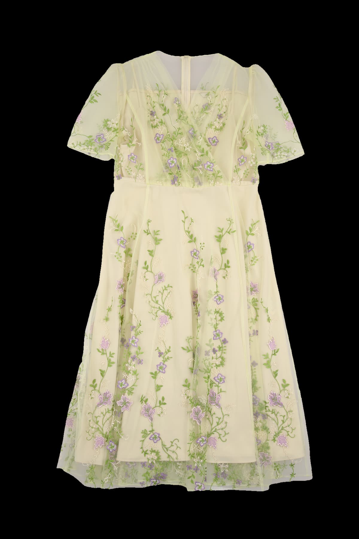 플라워 자수 레이스 원피스