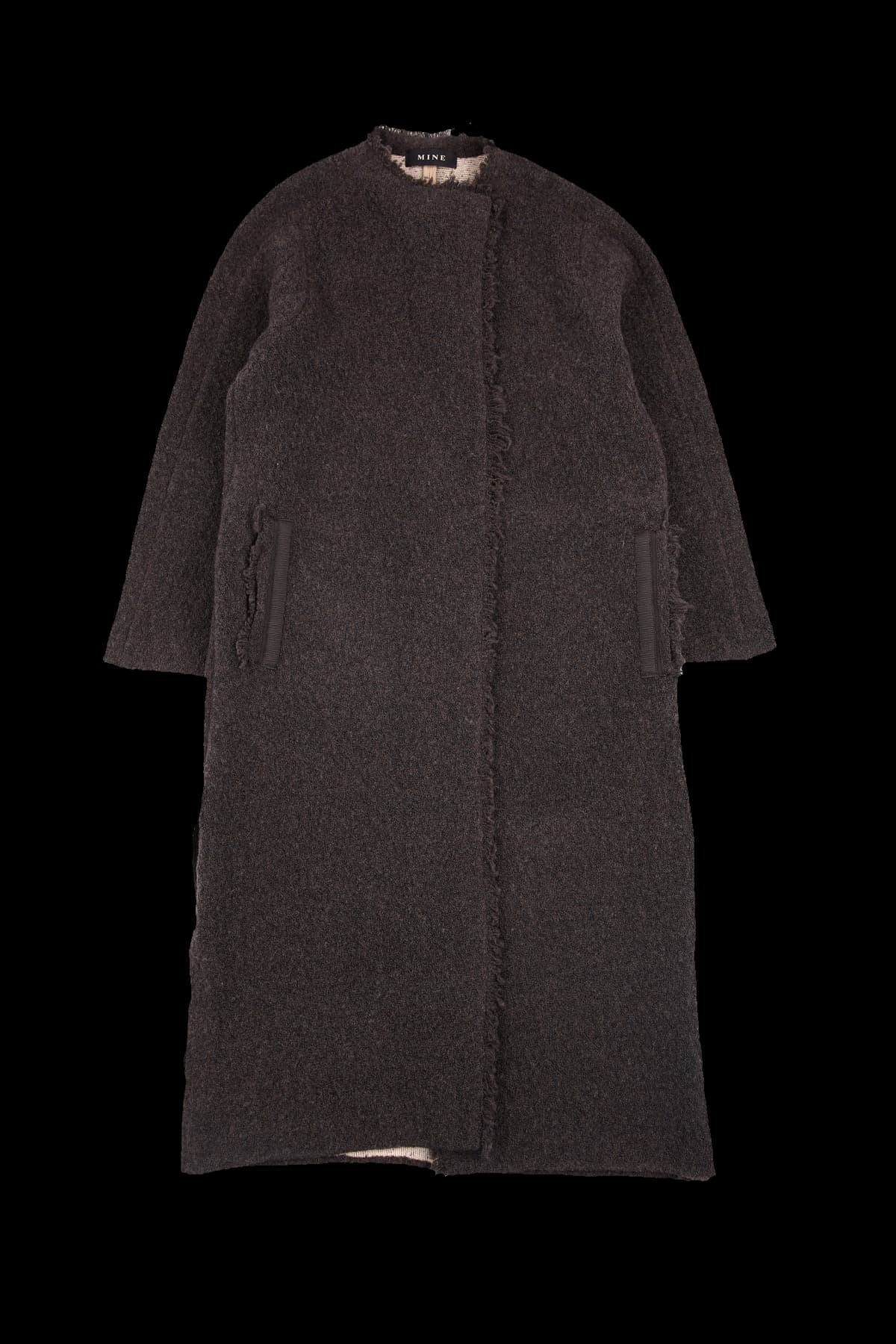 노 카라 롱 카디건