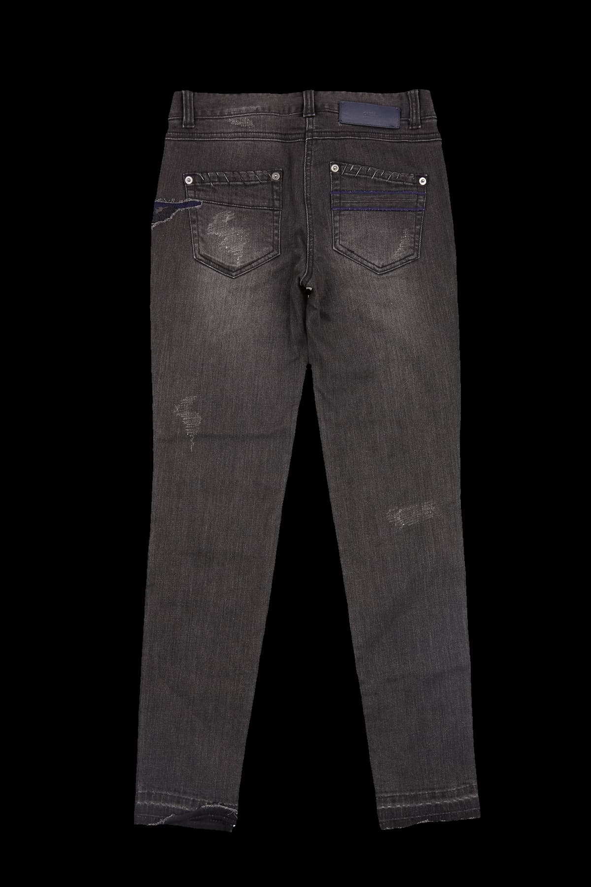 자수 데님 팬츠