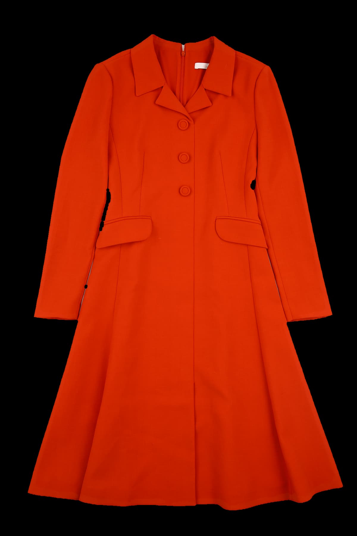 라펠 카라 플레어 원피스