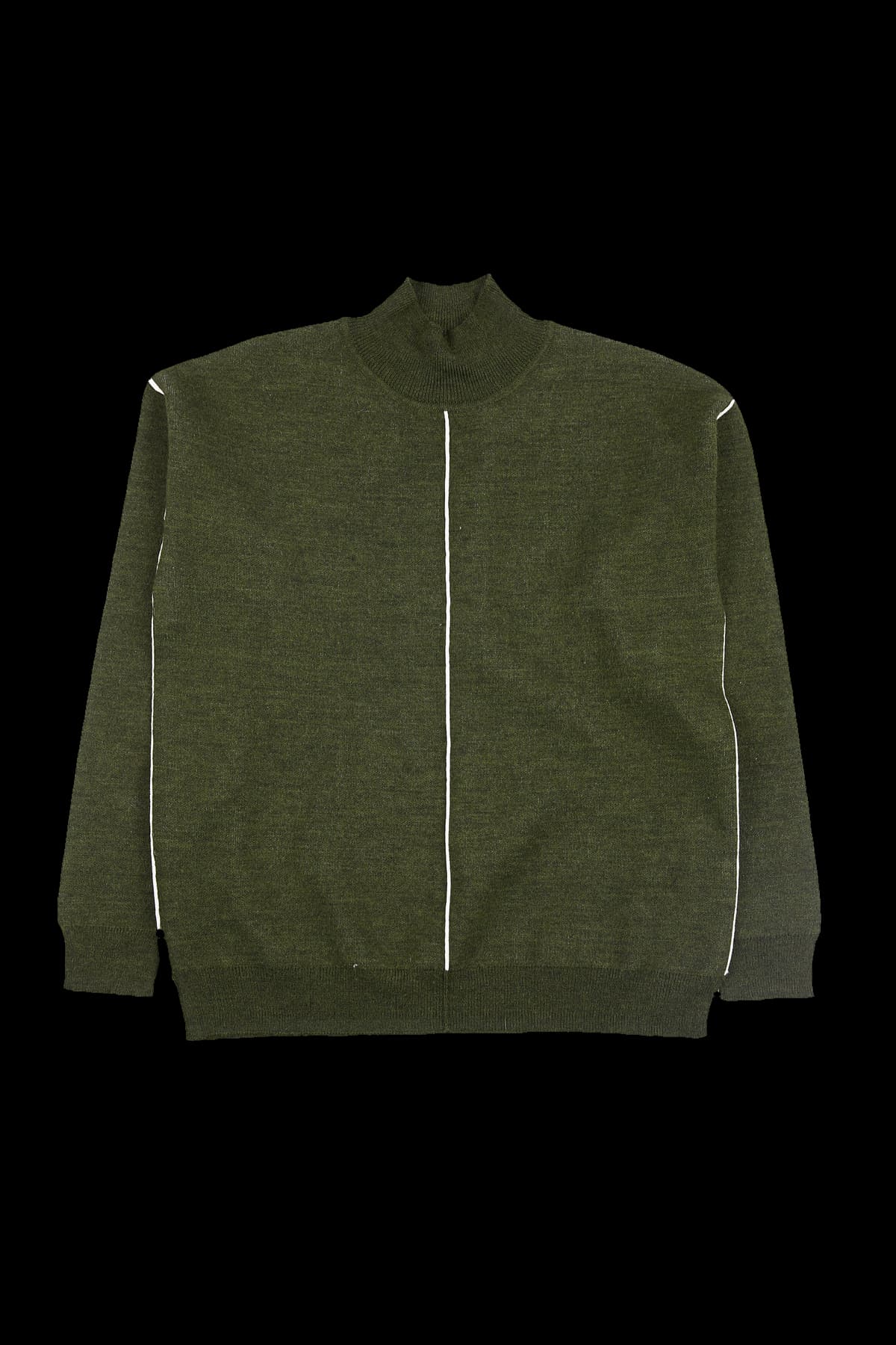 배색 라인 긴팔 니트