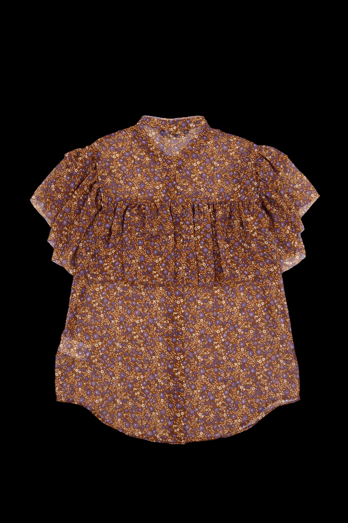 플라워 패턴 블라우스