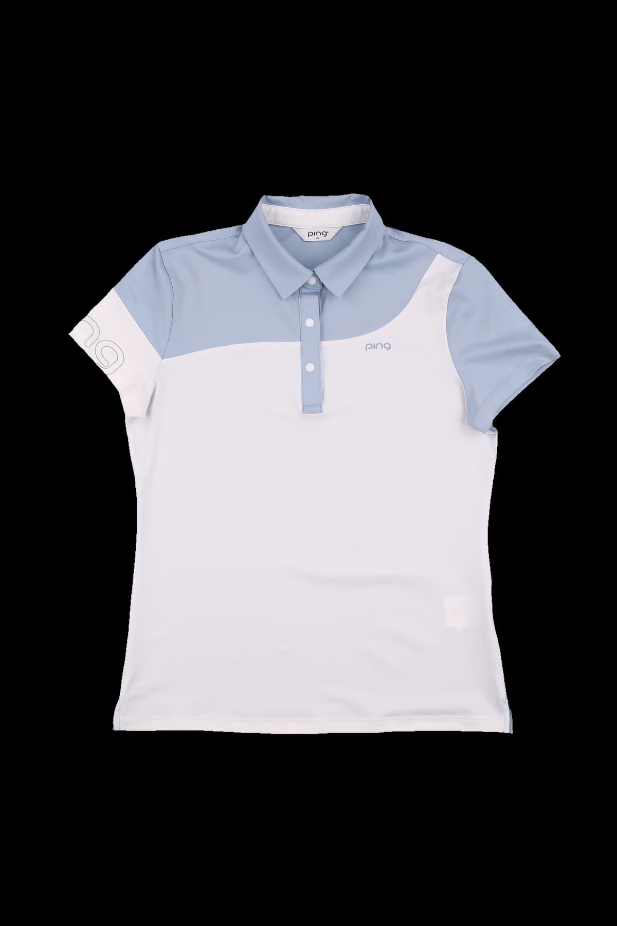 배색 반팔 카라 티셔츠