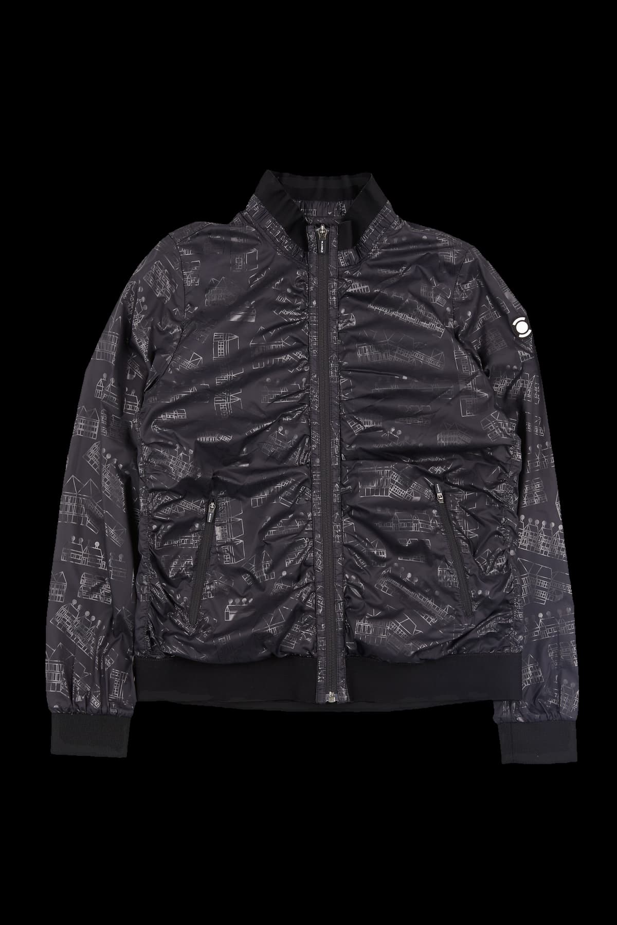 패턴 집업 바람막이 자켓