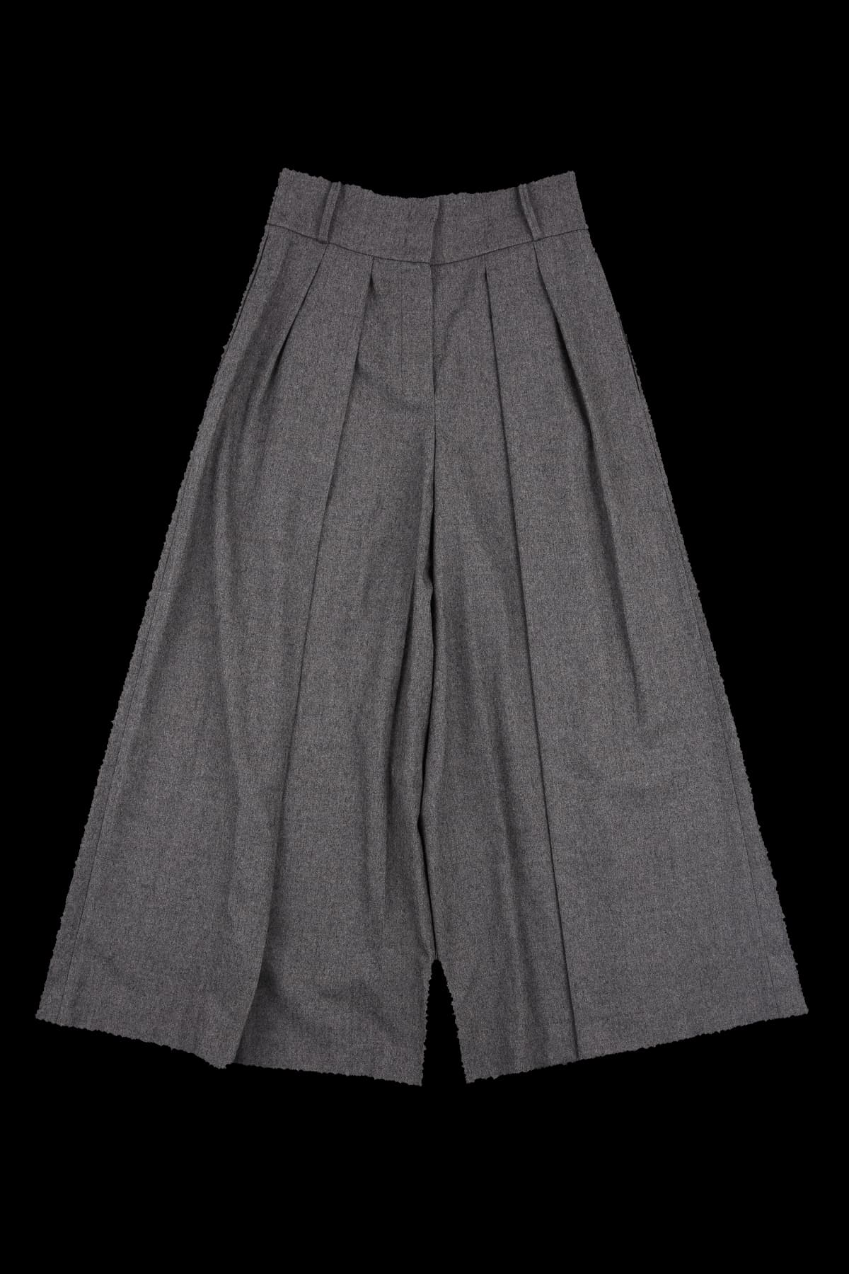 하이웨이스트 더블 핀턱 8부 팬츠