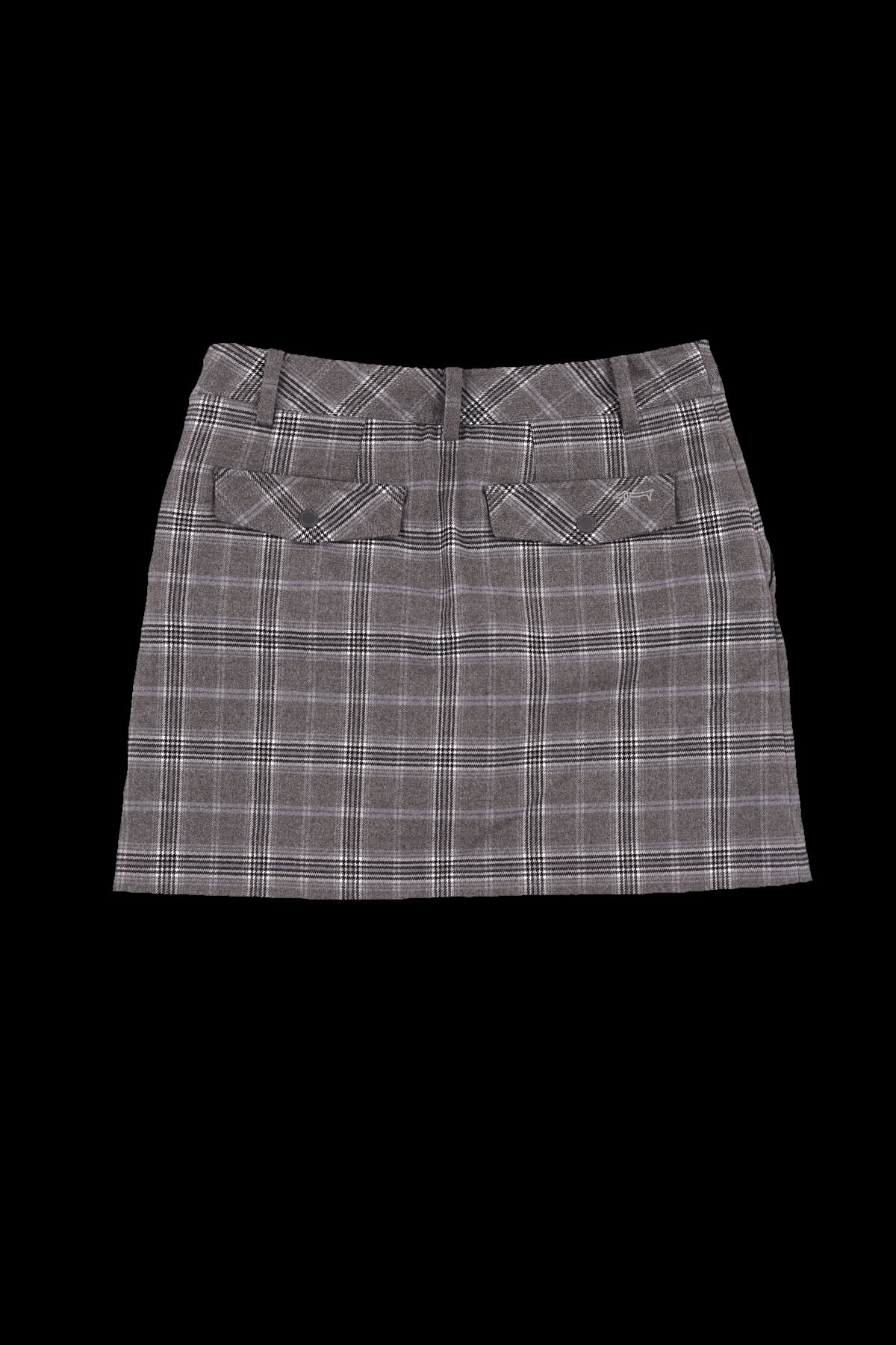 체크 패턴 플리츠 스커트