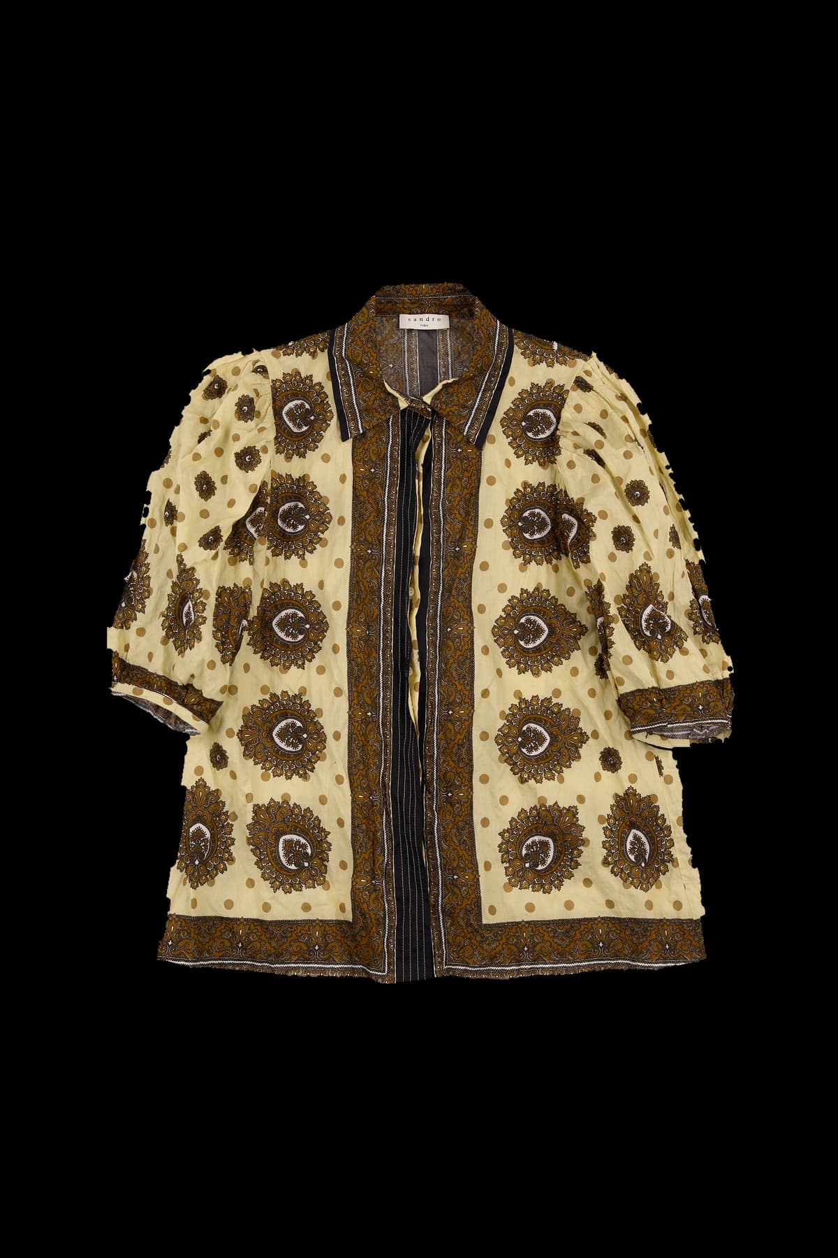 페이즐리 패턴 셔츠