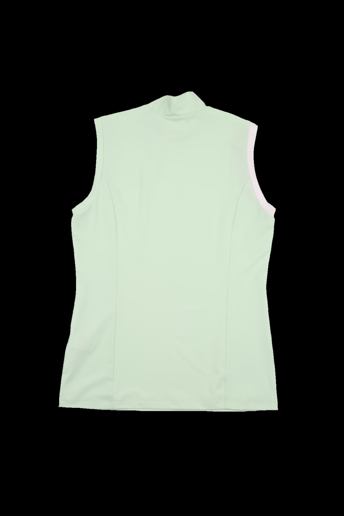 슬리브리스 하이넥 티셔츠