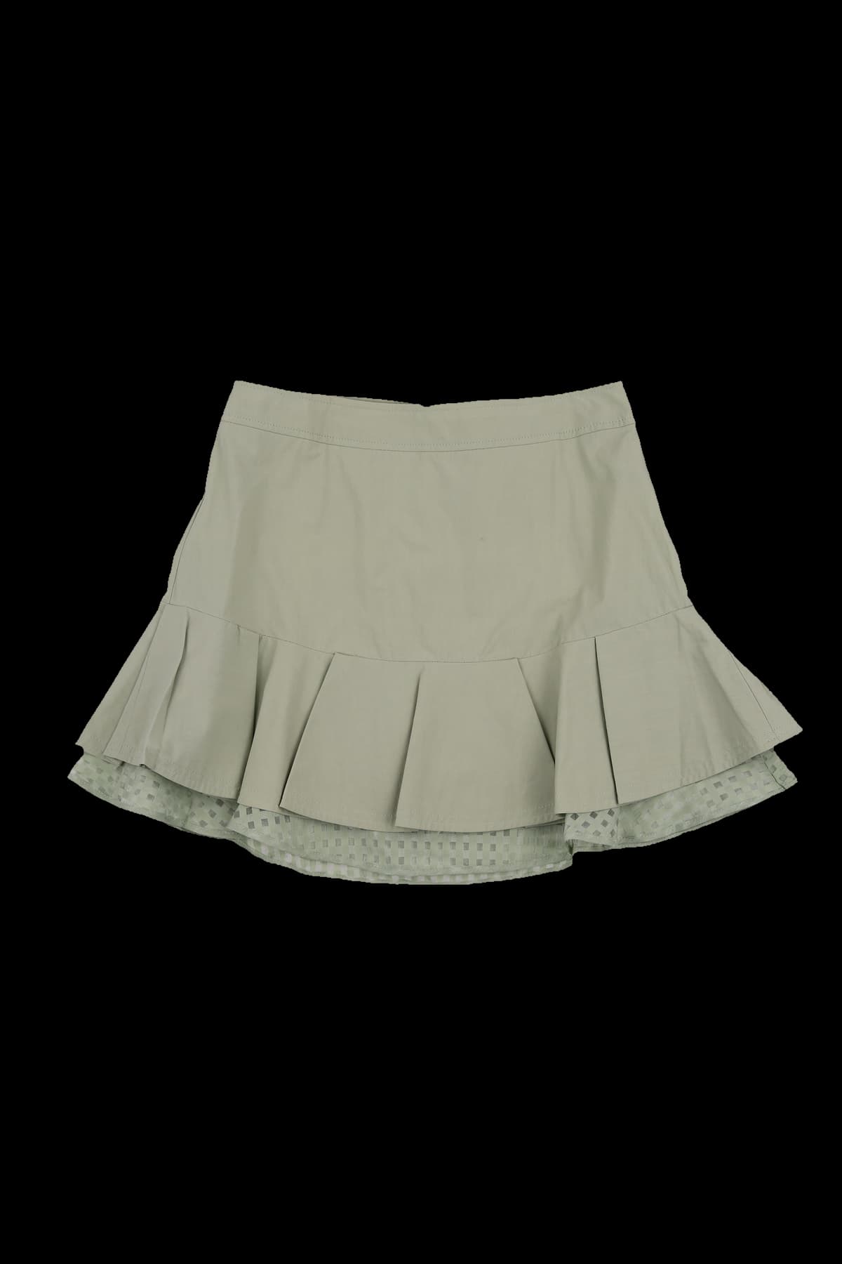 플레어 배색 스커트