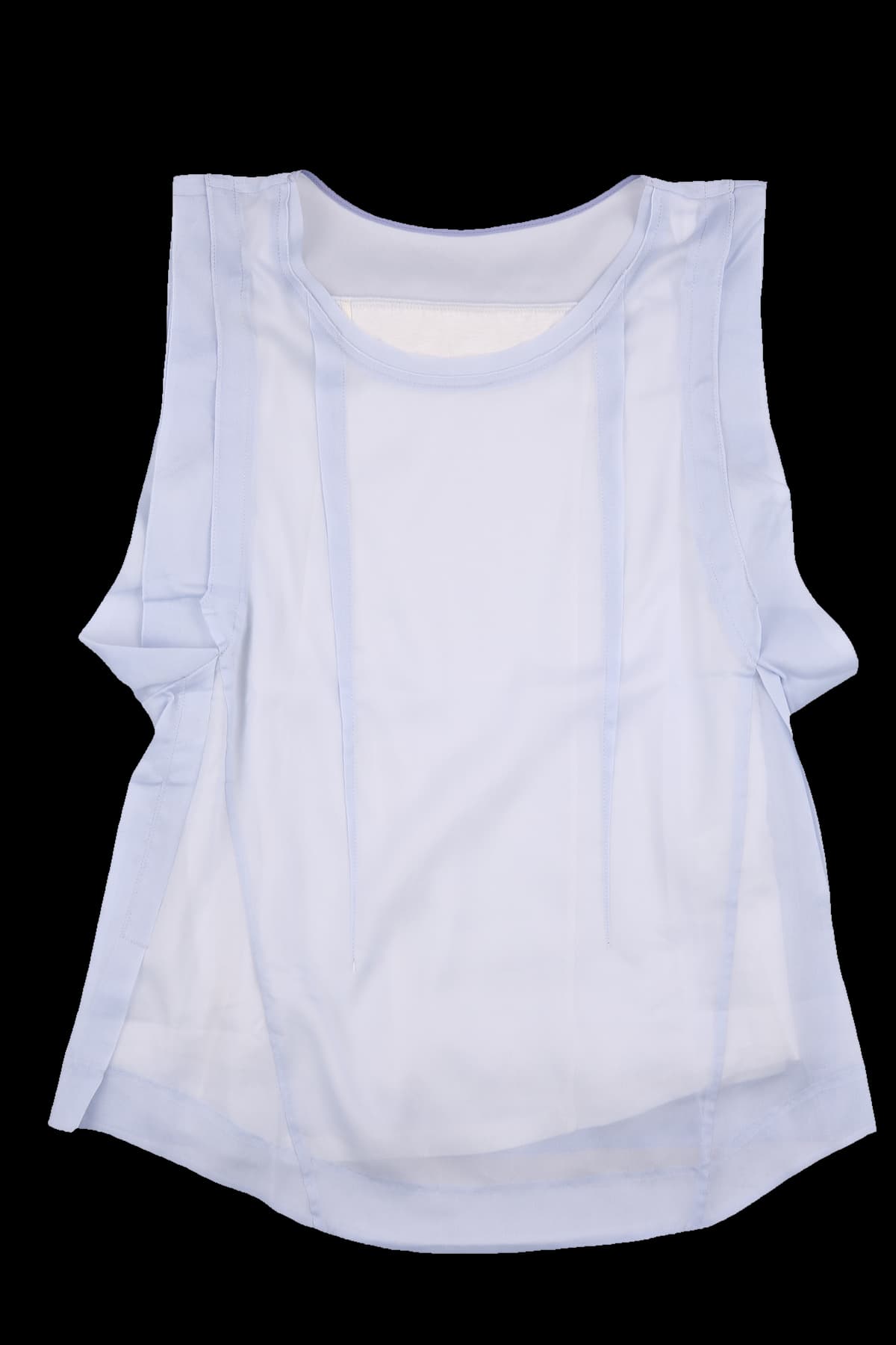 쉬폰 슬리브리스 블라우스