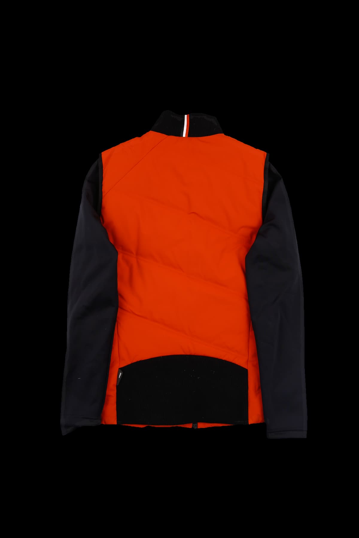 배색 긴팔 조끼 패딩