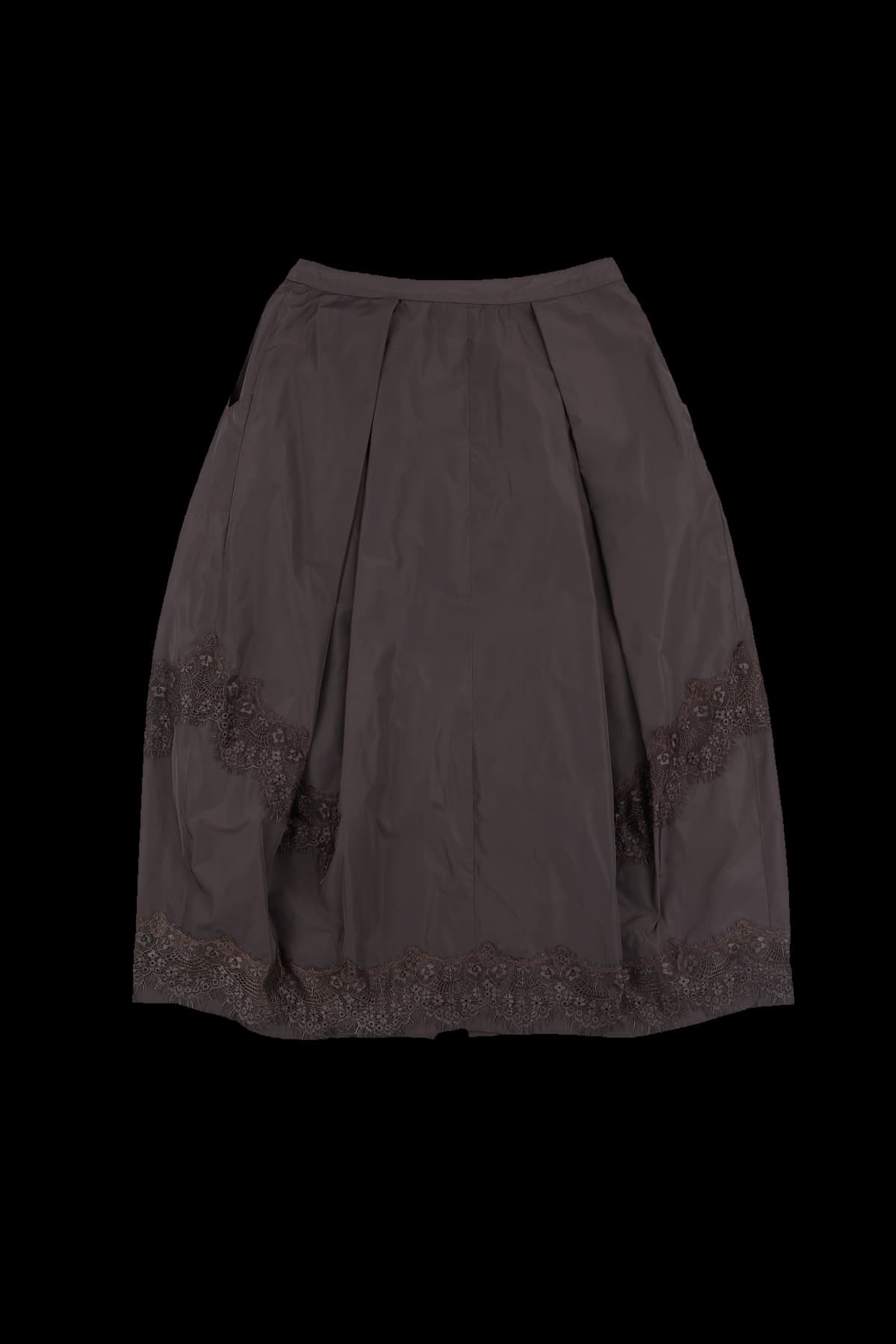 버튼 레이스 포인트 벌룬 스커트