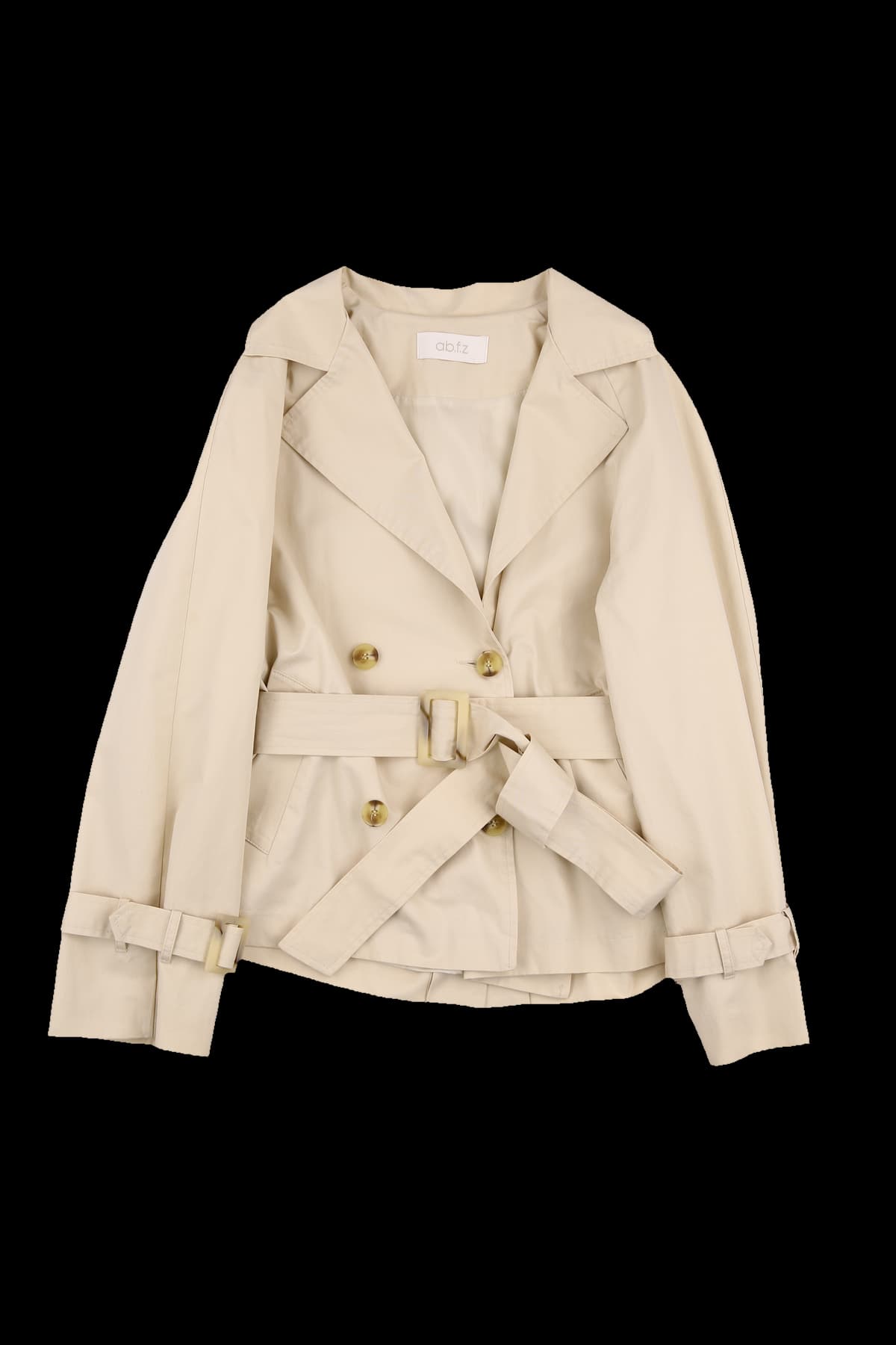 버튼 벨트 자켓