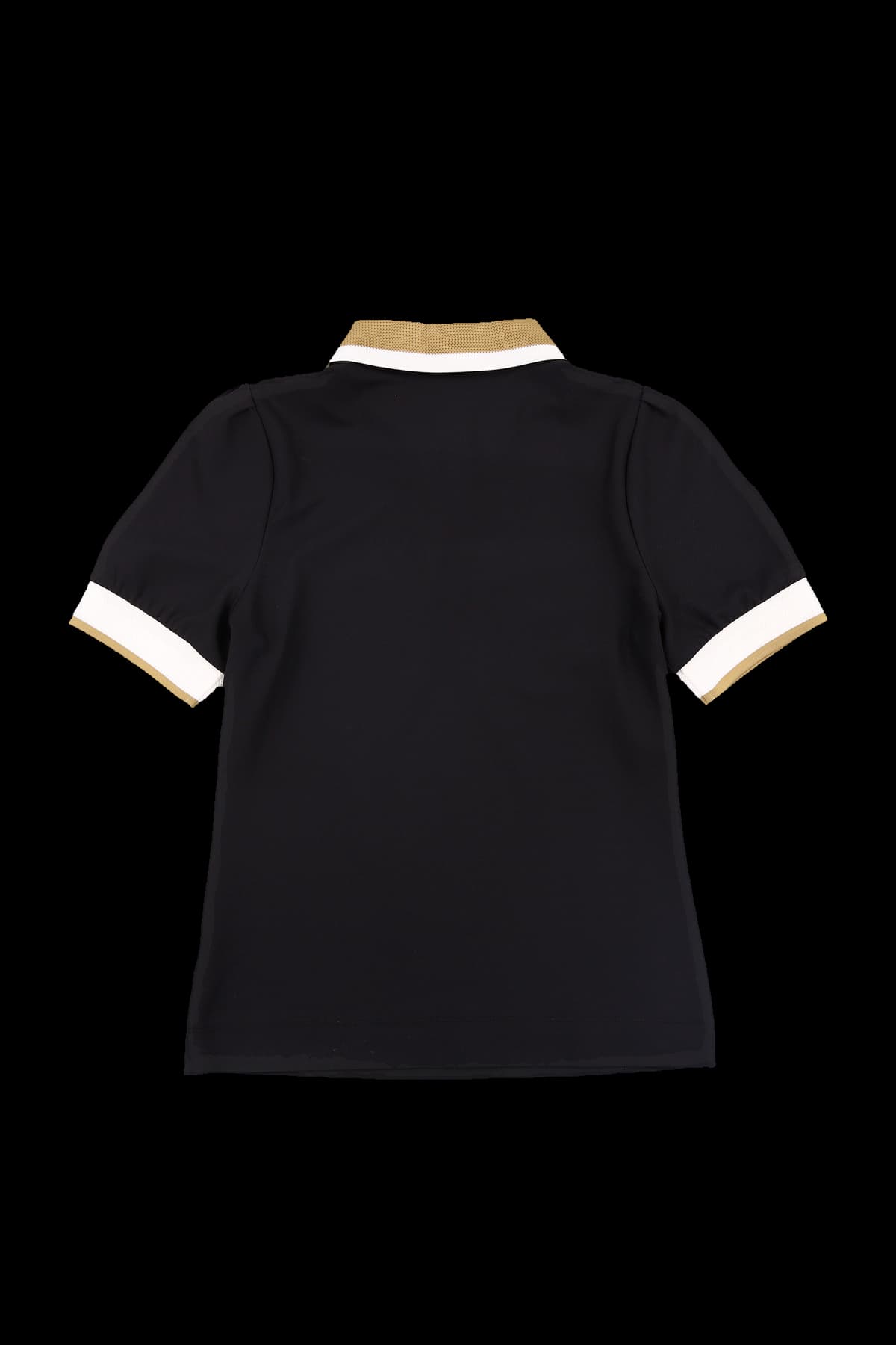 배색 반팔 카라티