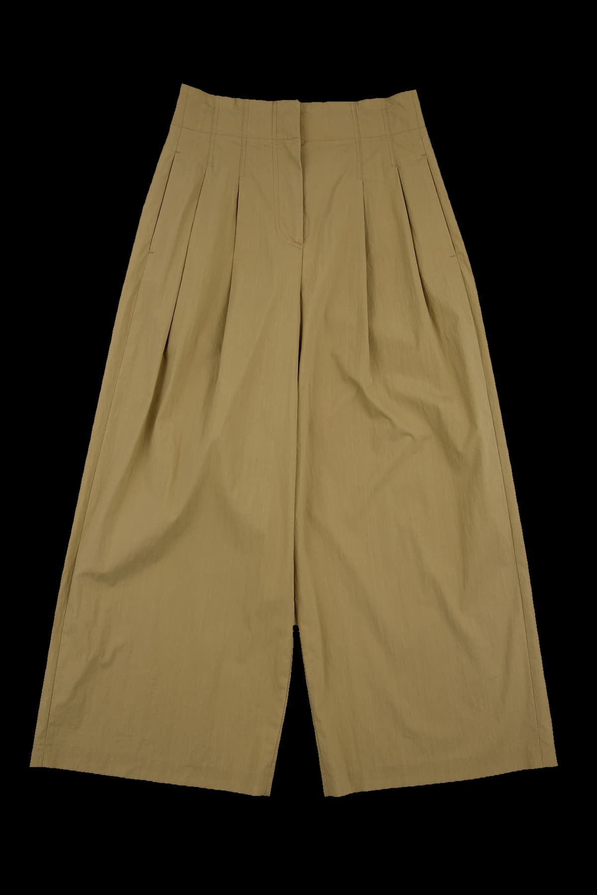 핀턱 8부 하이웨이스트 팬츠