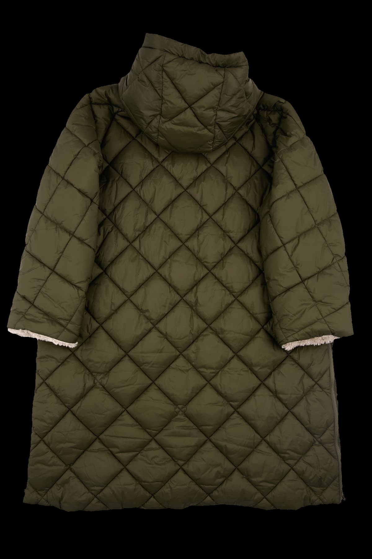 롱 퀼팅 코트 점퍼