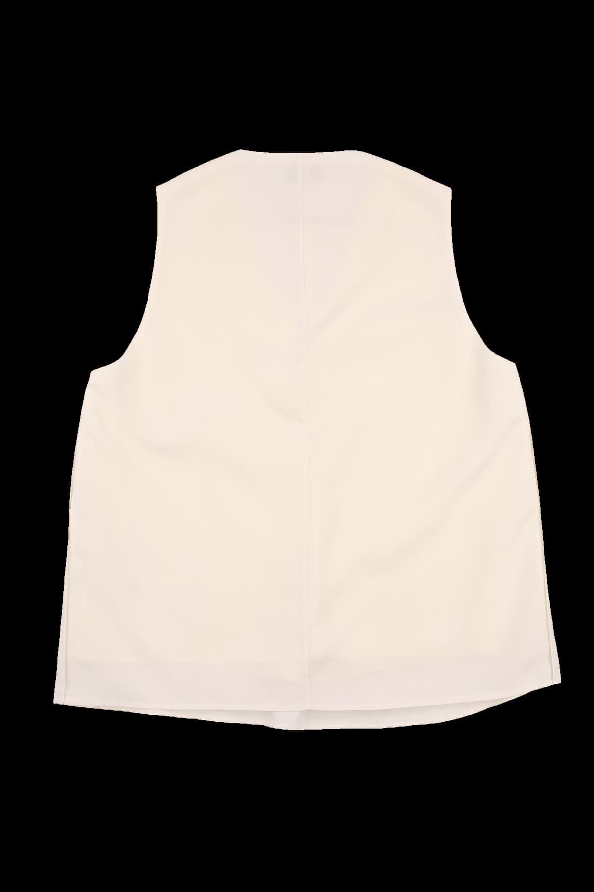 브이넥 슬리브리스 탑