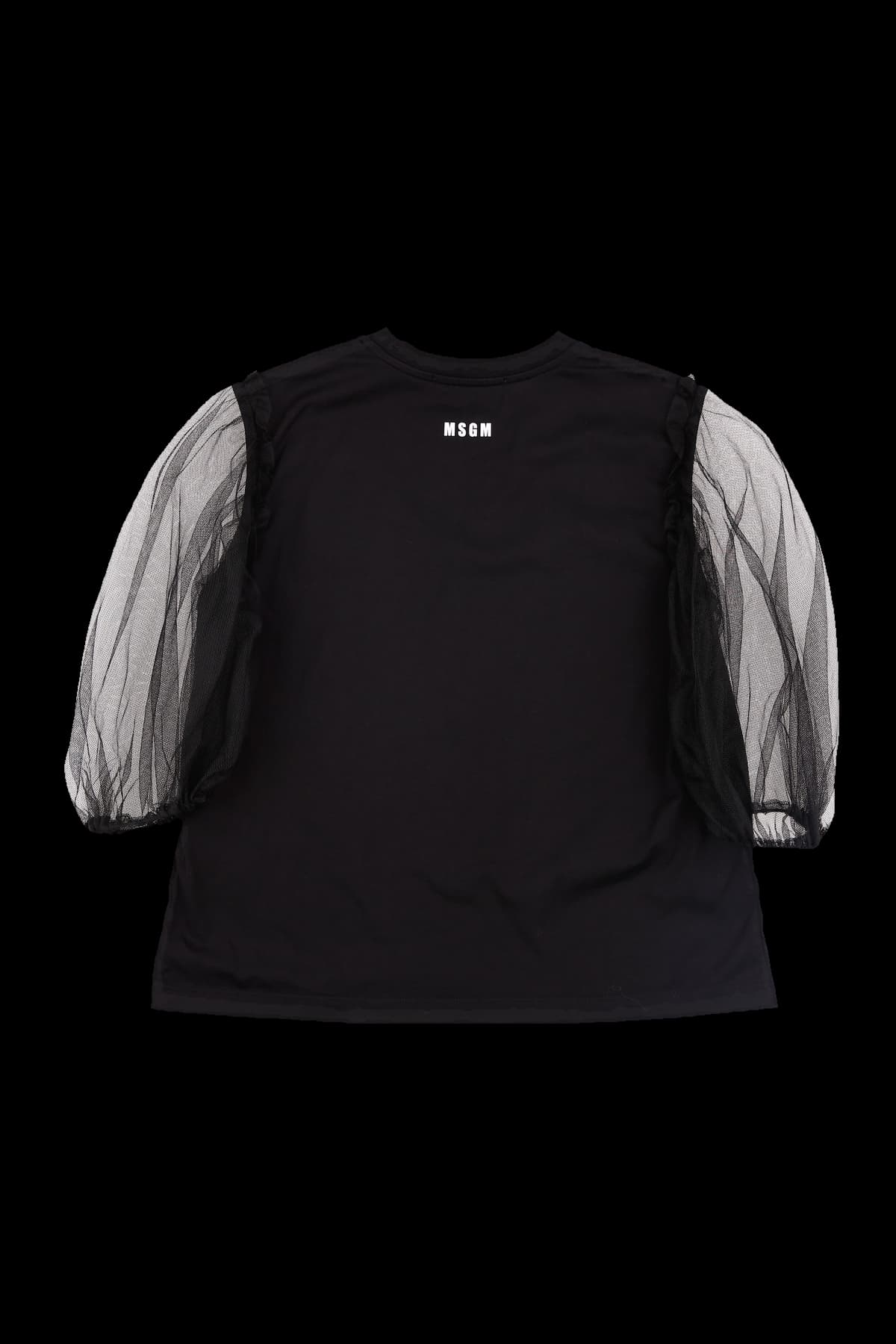 망사 소매 반팔티