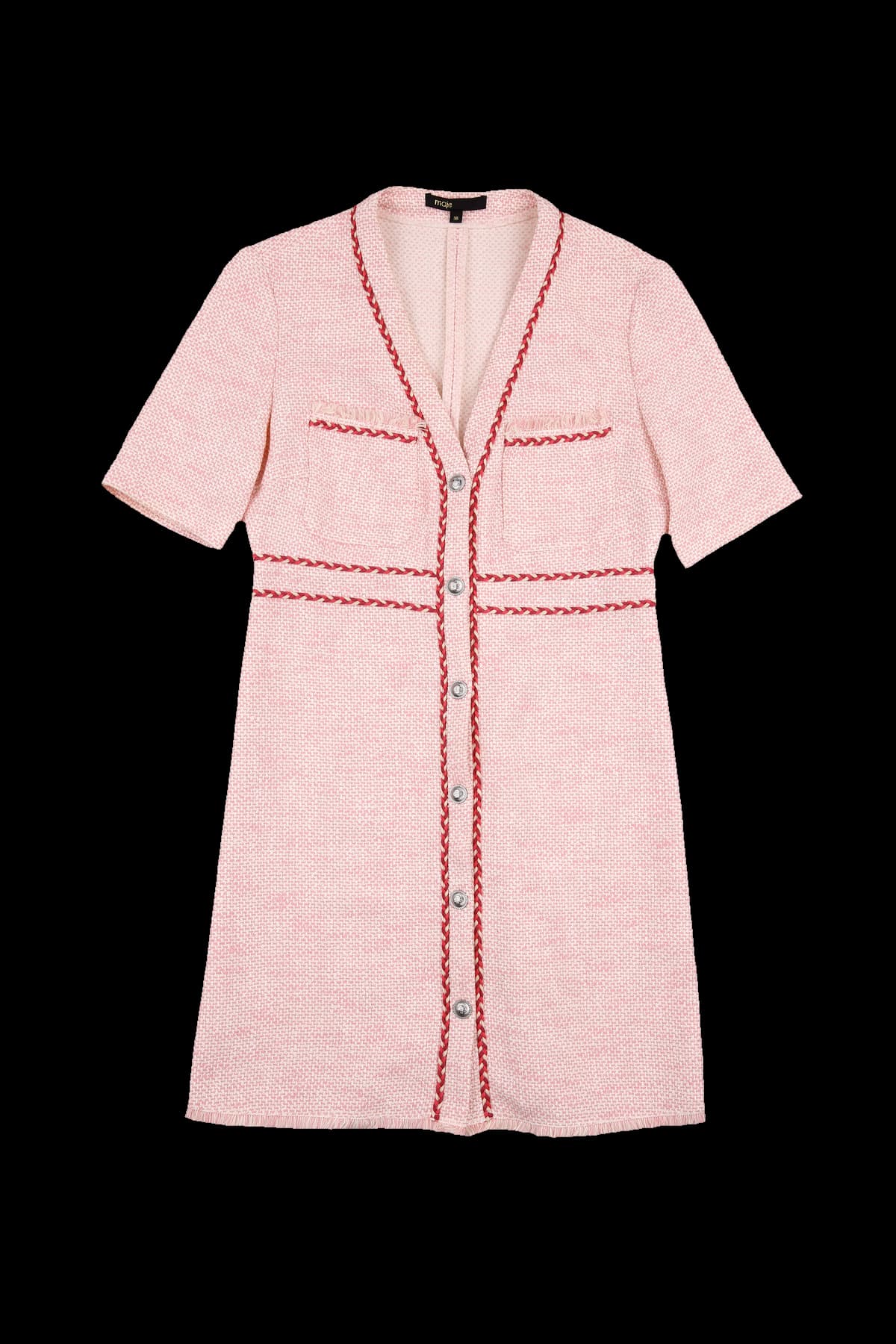 트위드 버튼 원피스