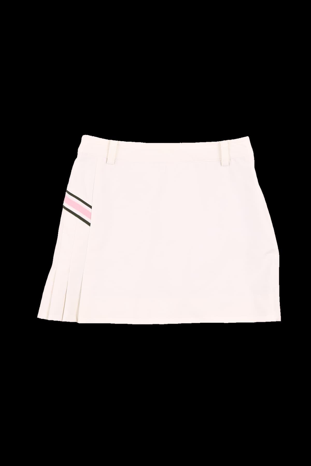 사이드 배색 플레어 스커트