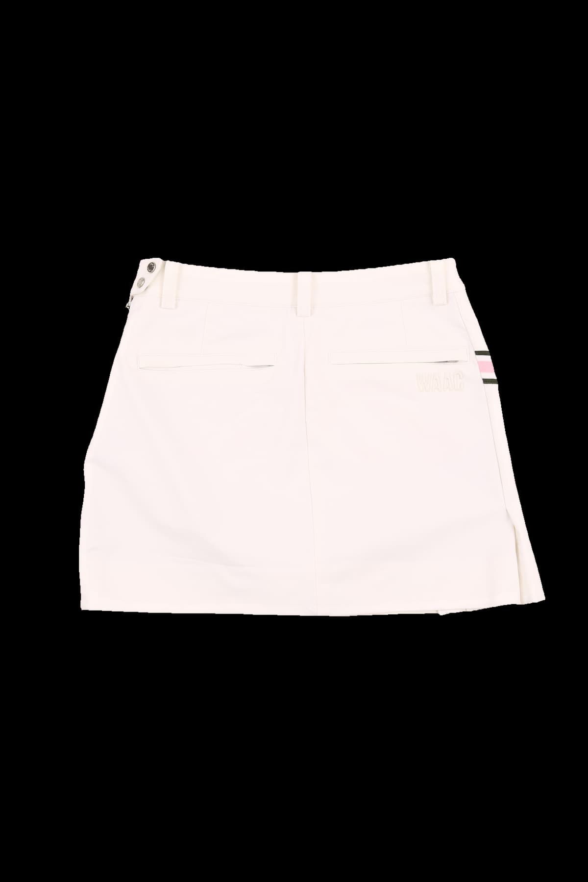 사이드 배색 플레어 스커트