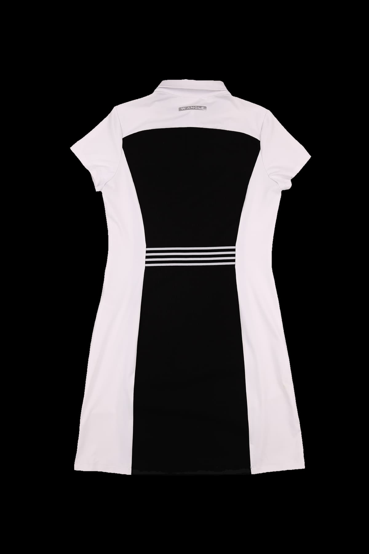 배색 스트레치 원피스