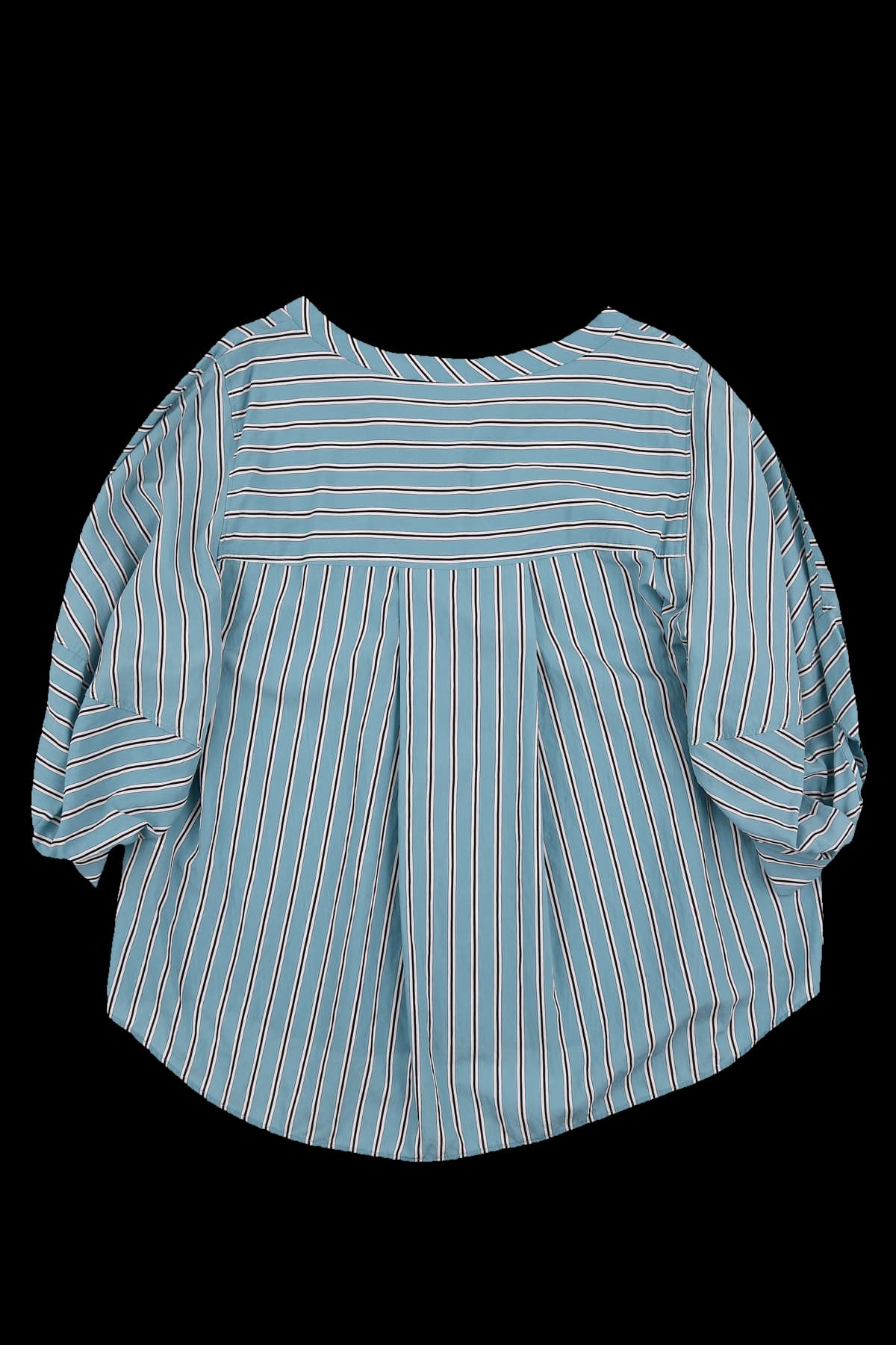 스트라이프 오버핏 반팔 셔츠