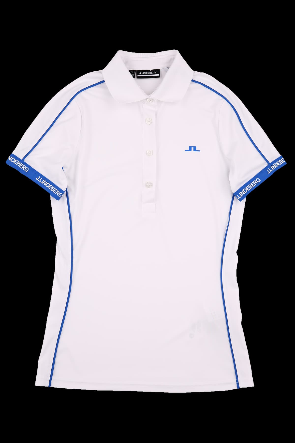 배색 반팔 카라티