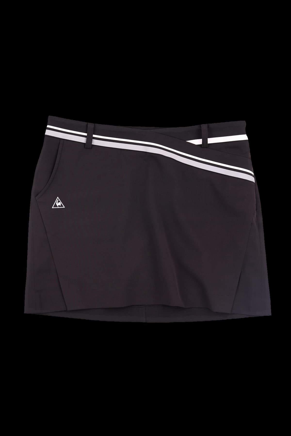 배색 스트레치 스커트