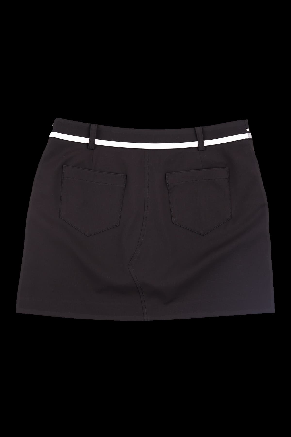 배색 스트레치 스커트