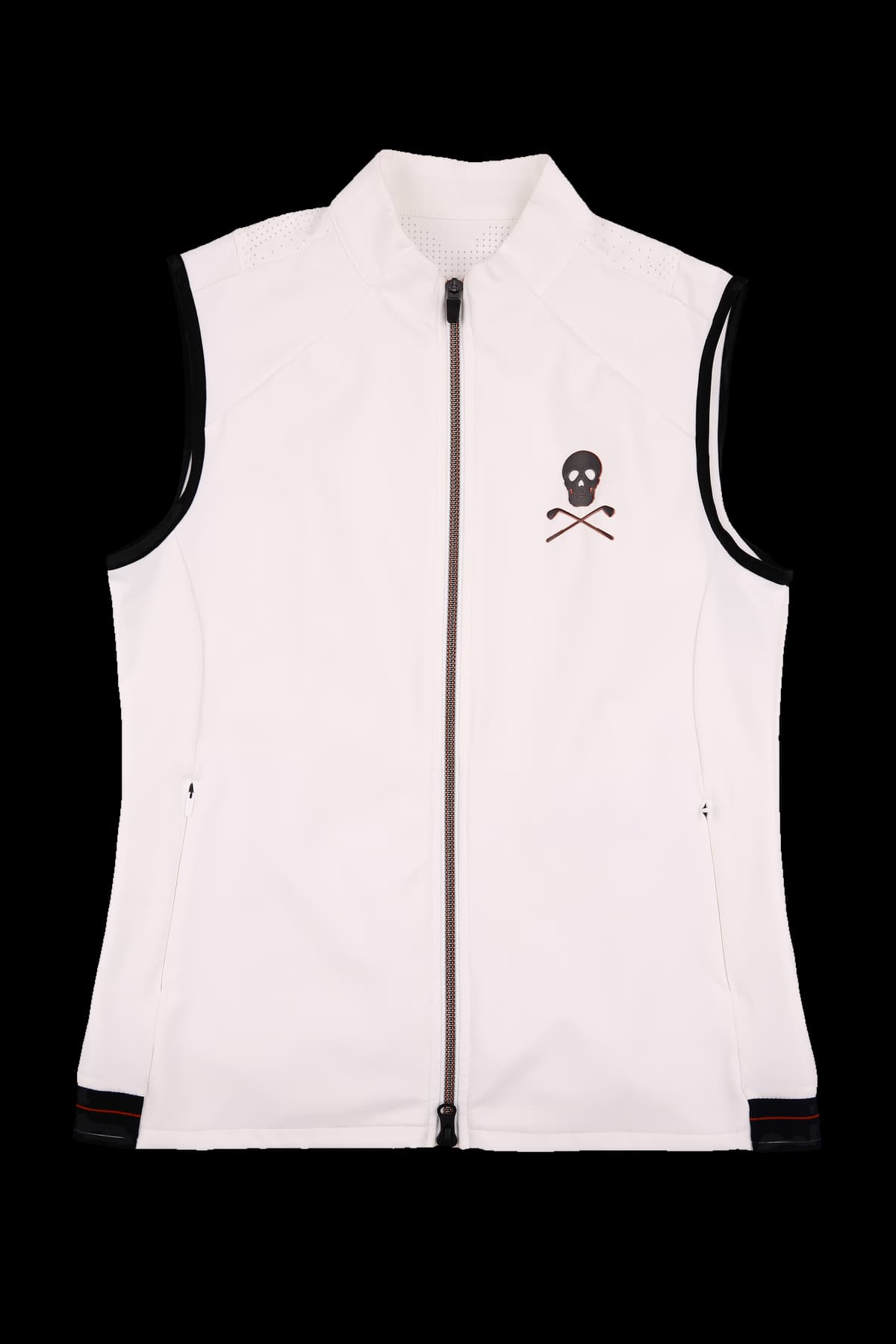 하이넥 민소매 집업