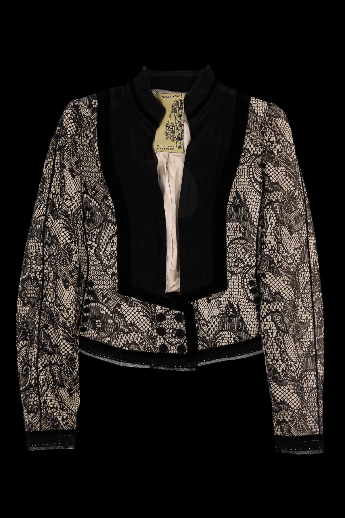 벨벳 디테일 레이스 자켓