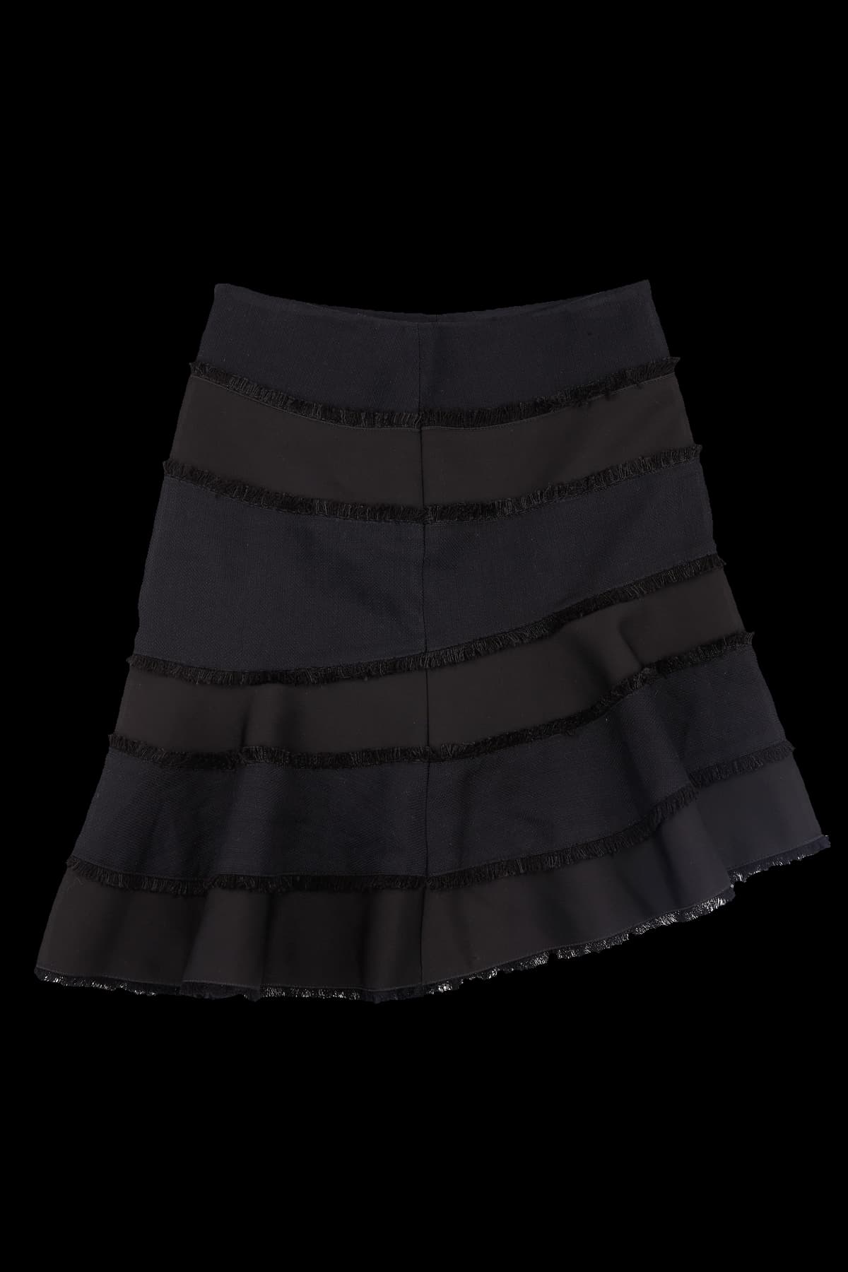 블랙 배색 스커트