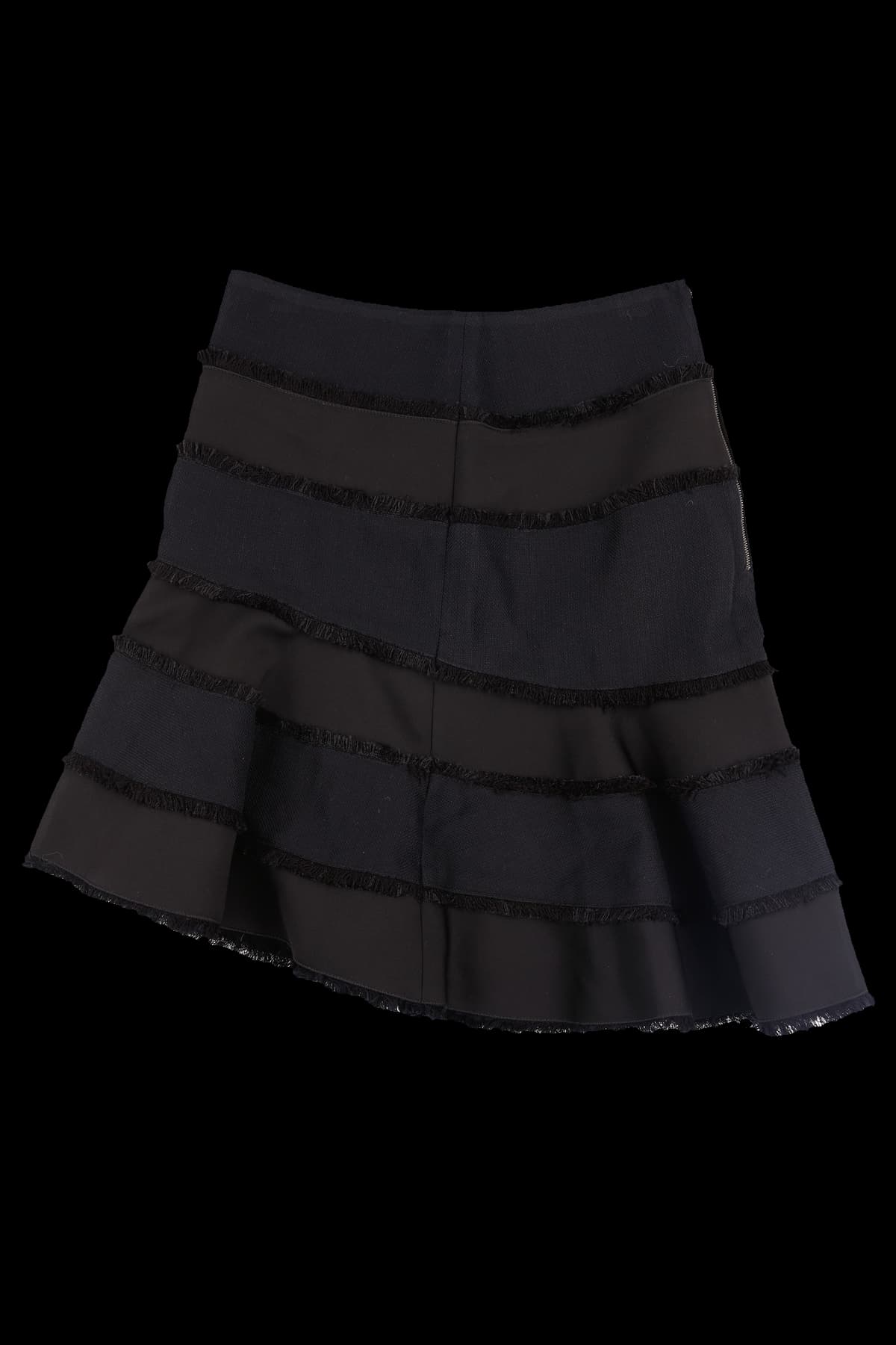 블랙 배색 스커트