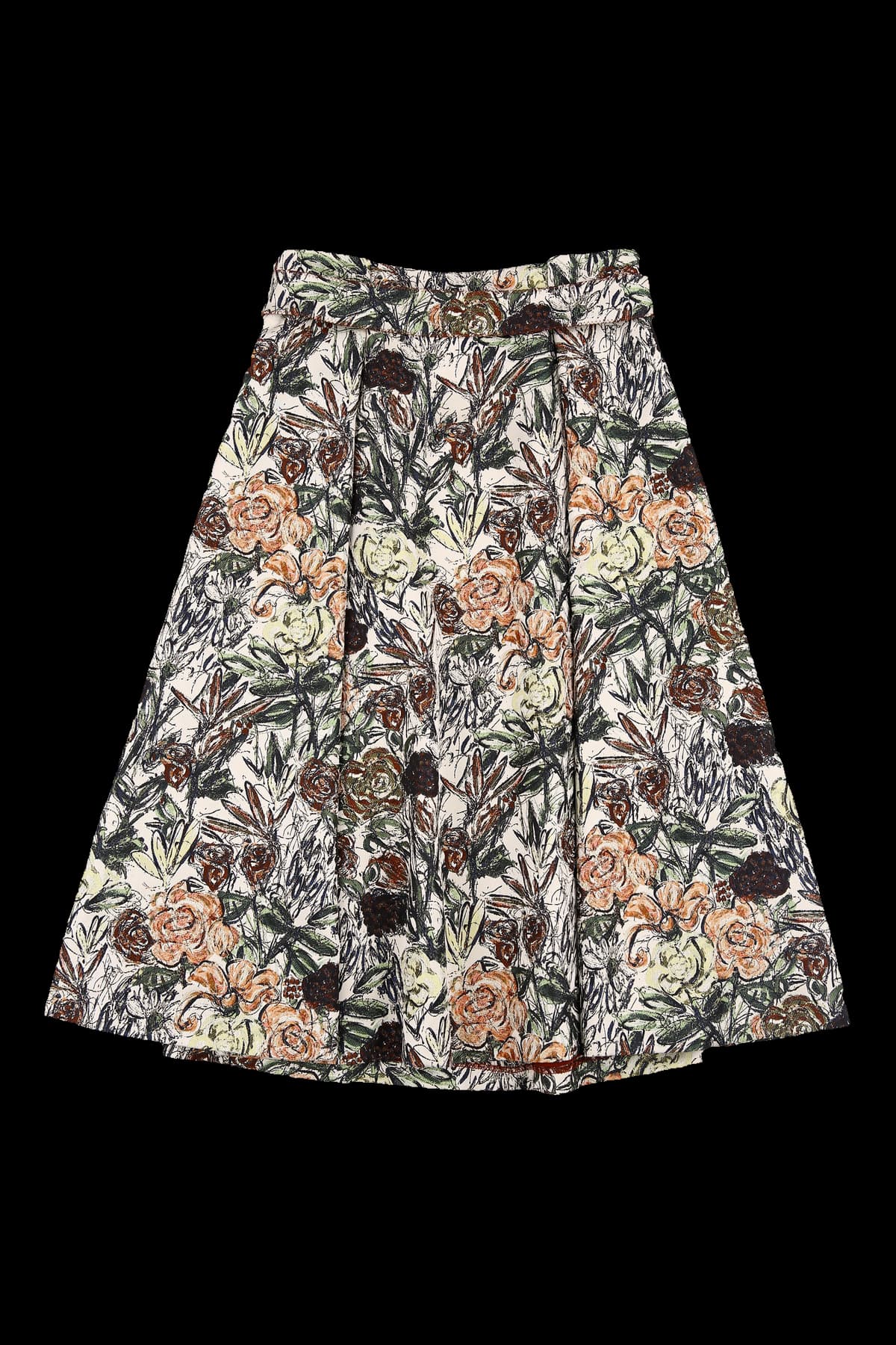 플로럴 롱 스커트