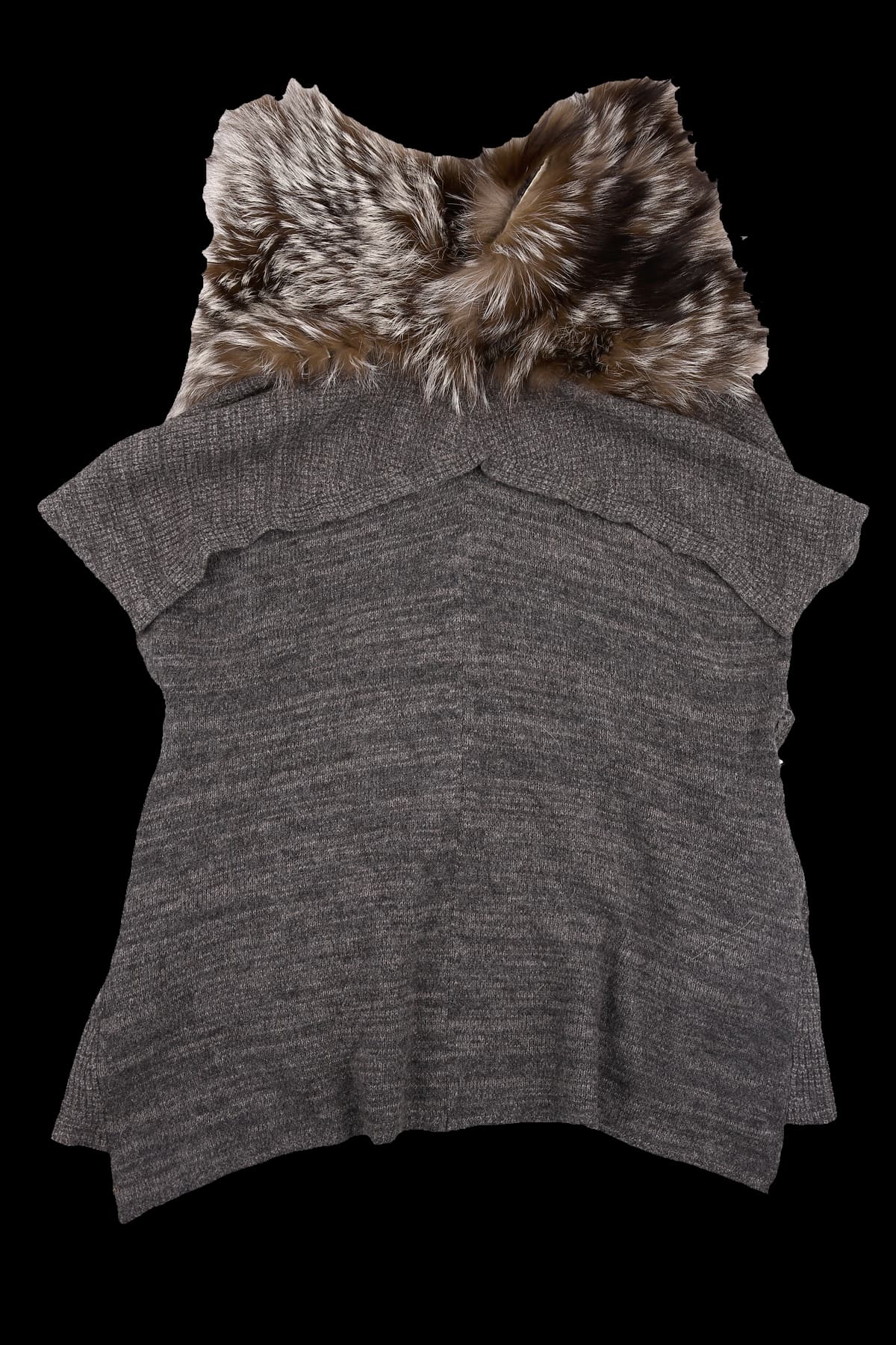 폭스 퍼 슬리브리스 가디건