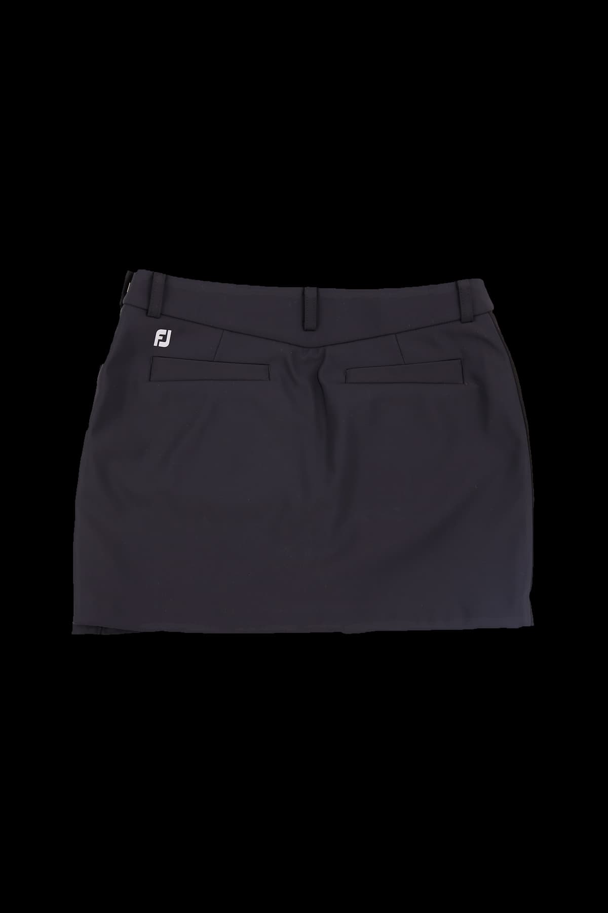 사이드 로고 배색 스커트