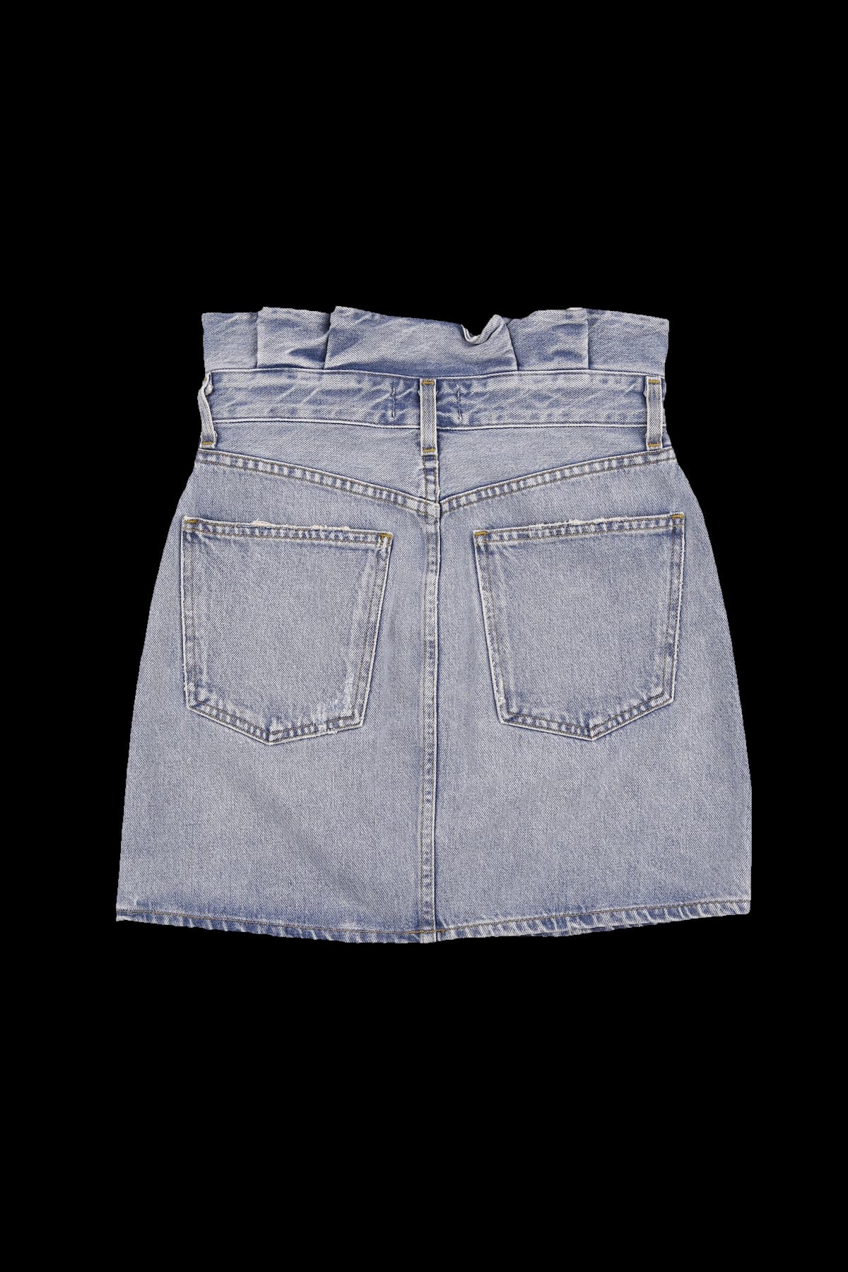 프릴 포인트 데님 스커트