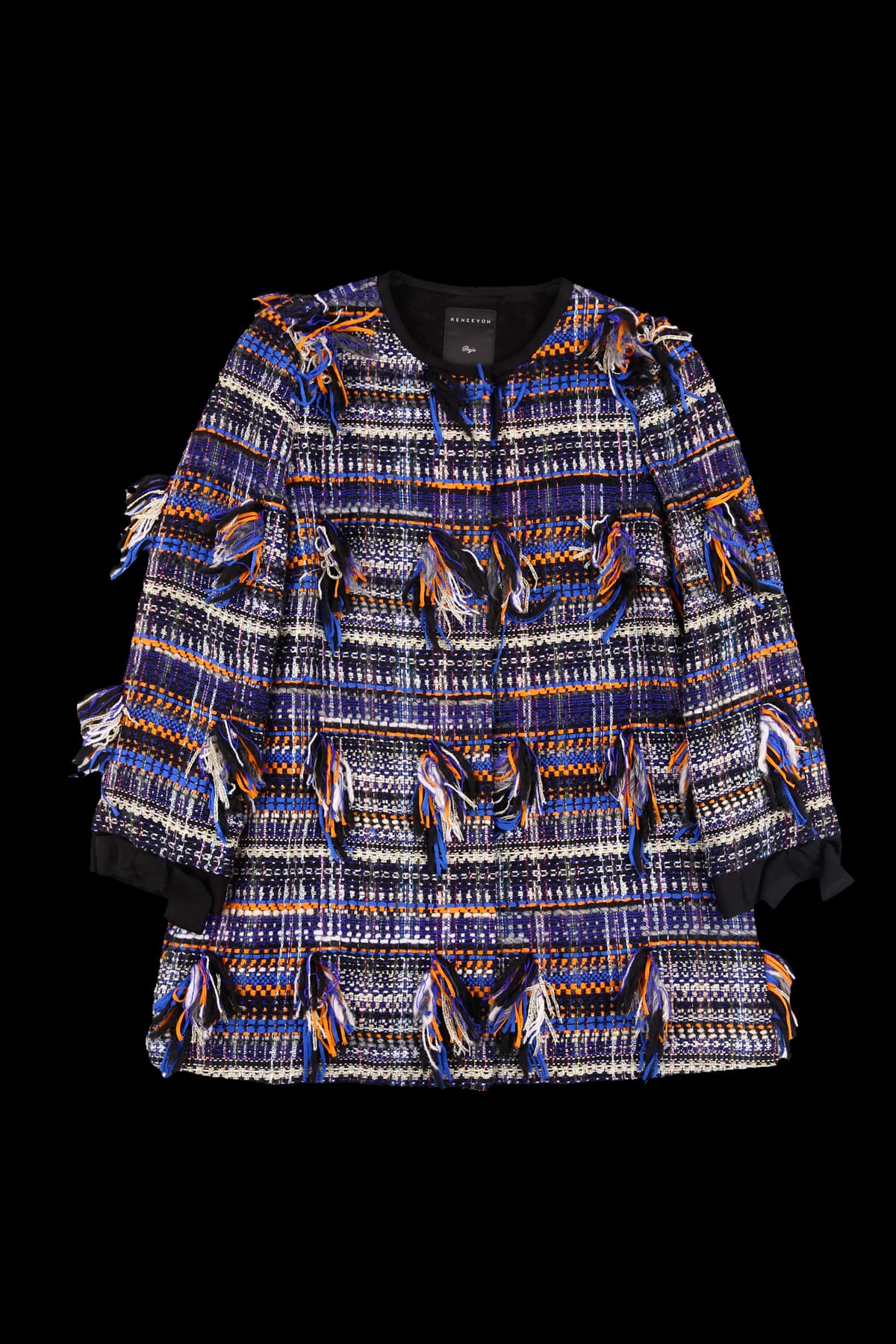 프린지 트위드 자켓