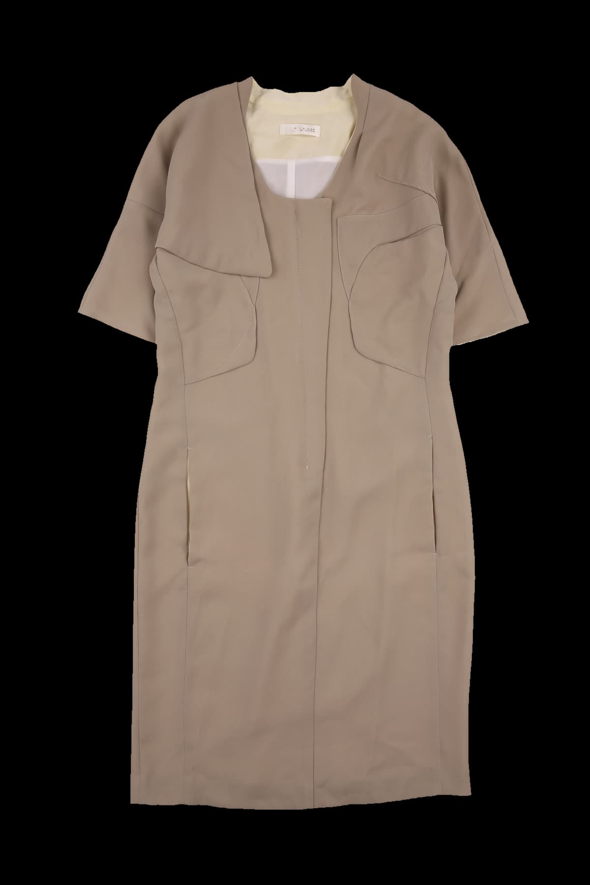 라운드넥 반팔 원피스