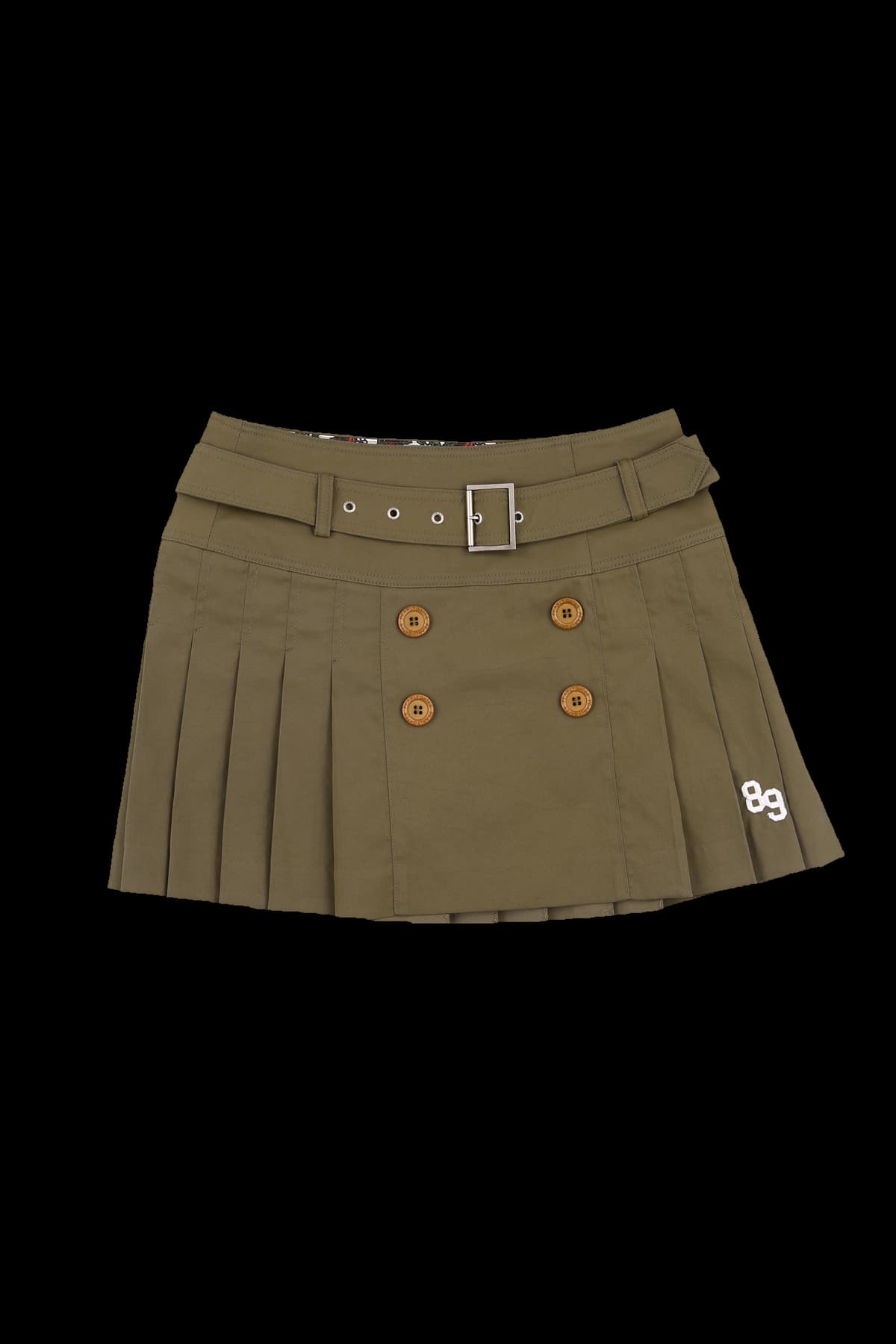 플리츠 버튼 스커트