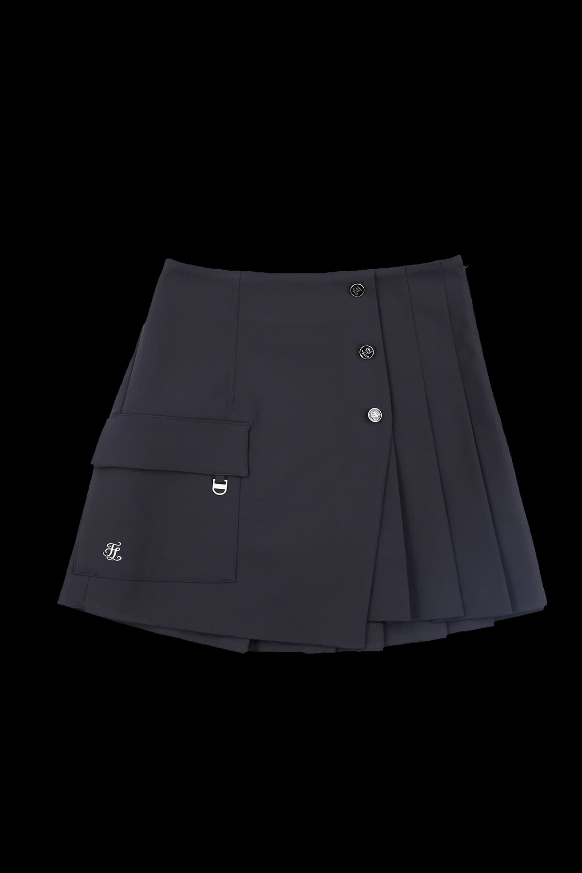 원 포켓 플리츠 스커트