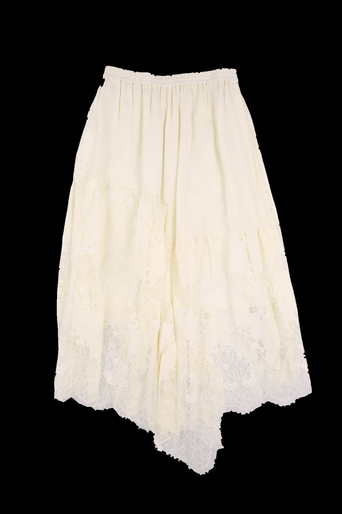 시스루 디테일 롱 스커트