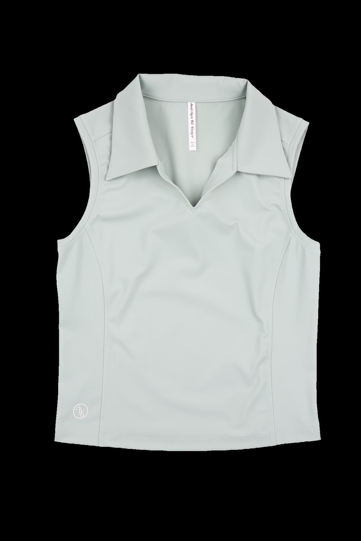 카라 브이넥 슬리브리스