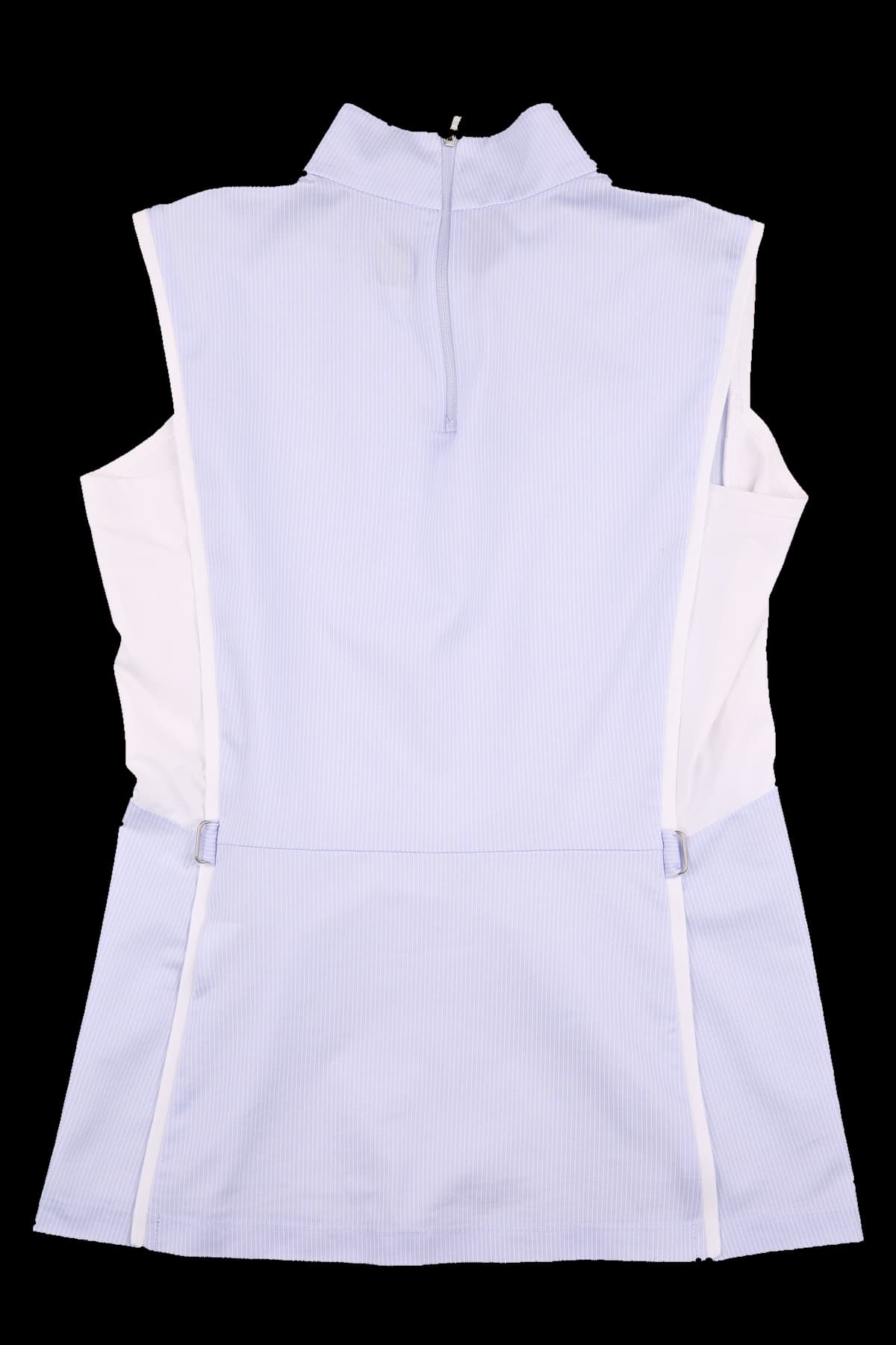 스트라이프 민소매 하프집업